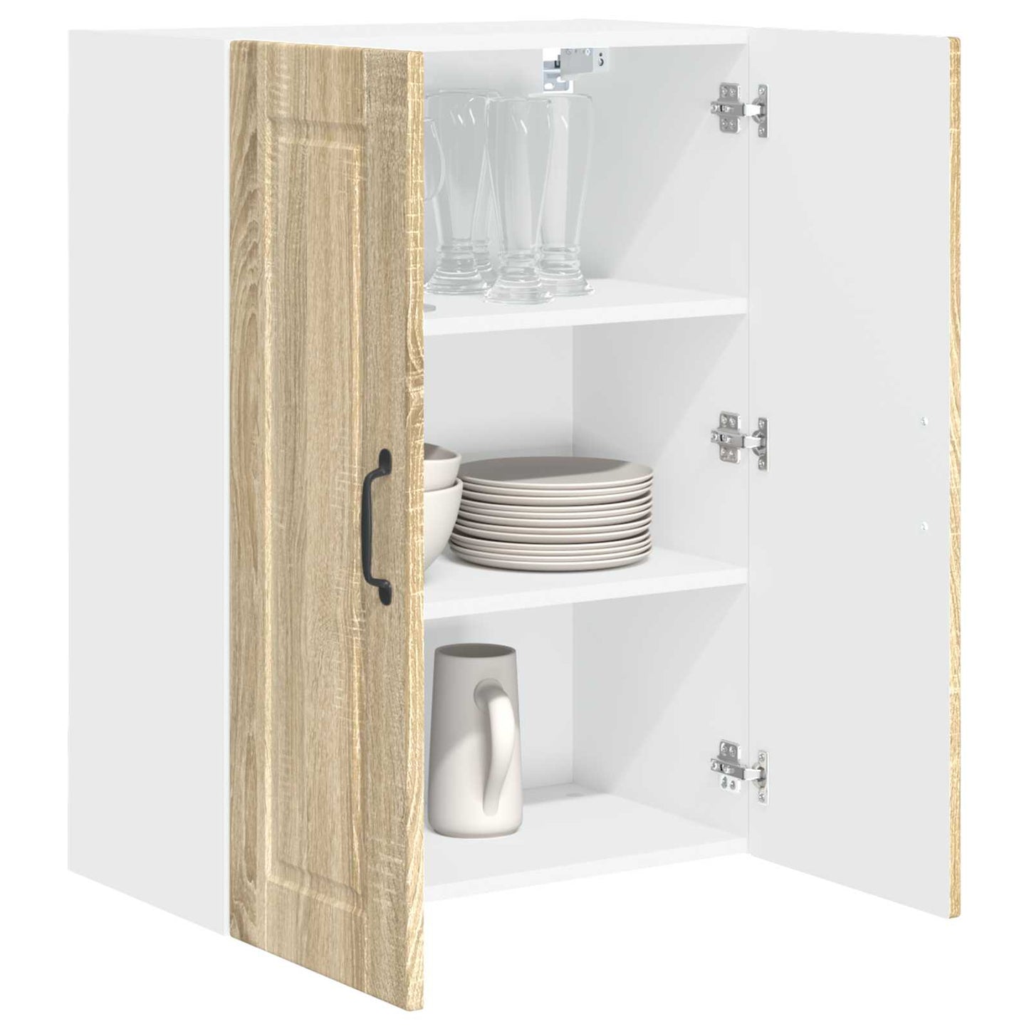Wall Cabinet PORTO Sonoma Oak 60 x 31 x 80 cm Engineered Wood