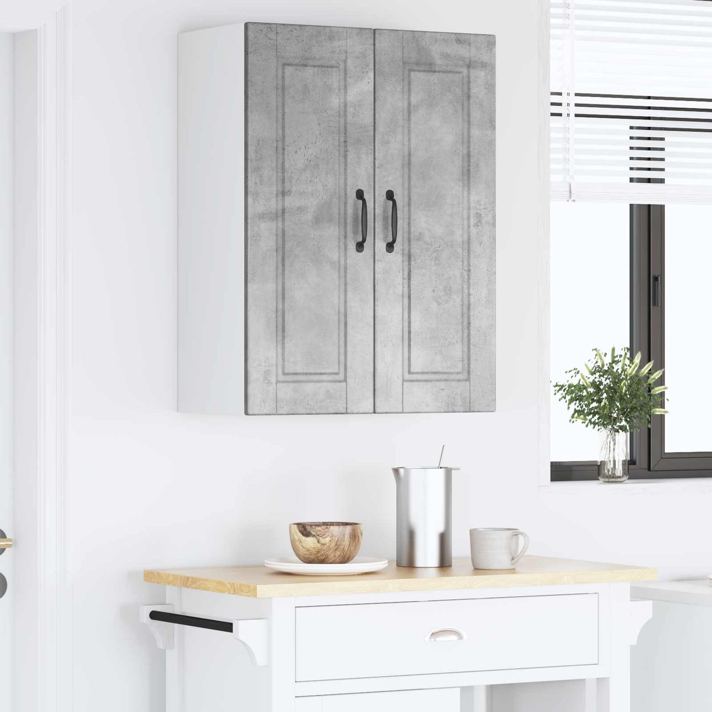 Wall Cabinet PORTO Concrete Grey 60 x 31 x 80 cm