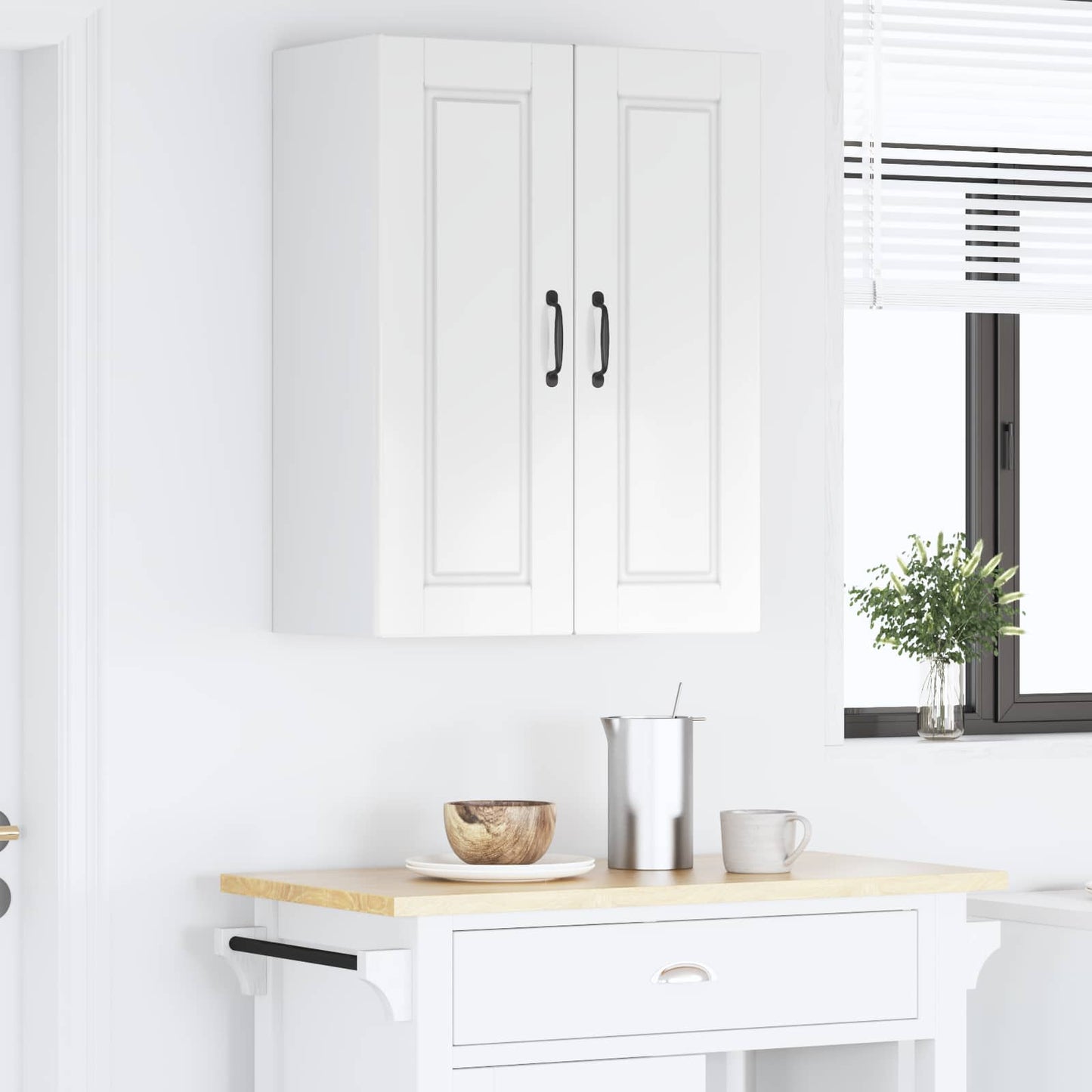 Wall Cabinet PORTO High Gloss White 60 x 31 x 80 cm