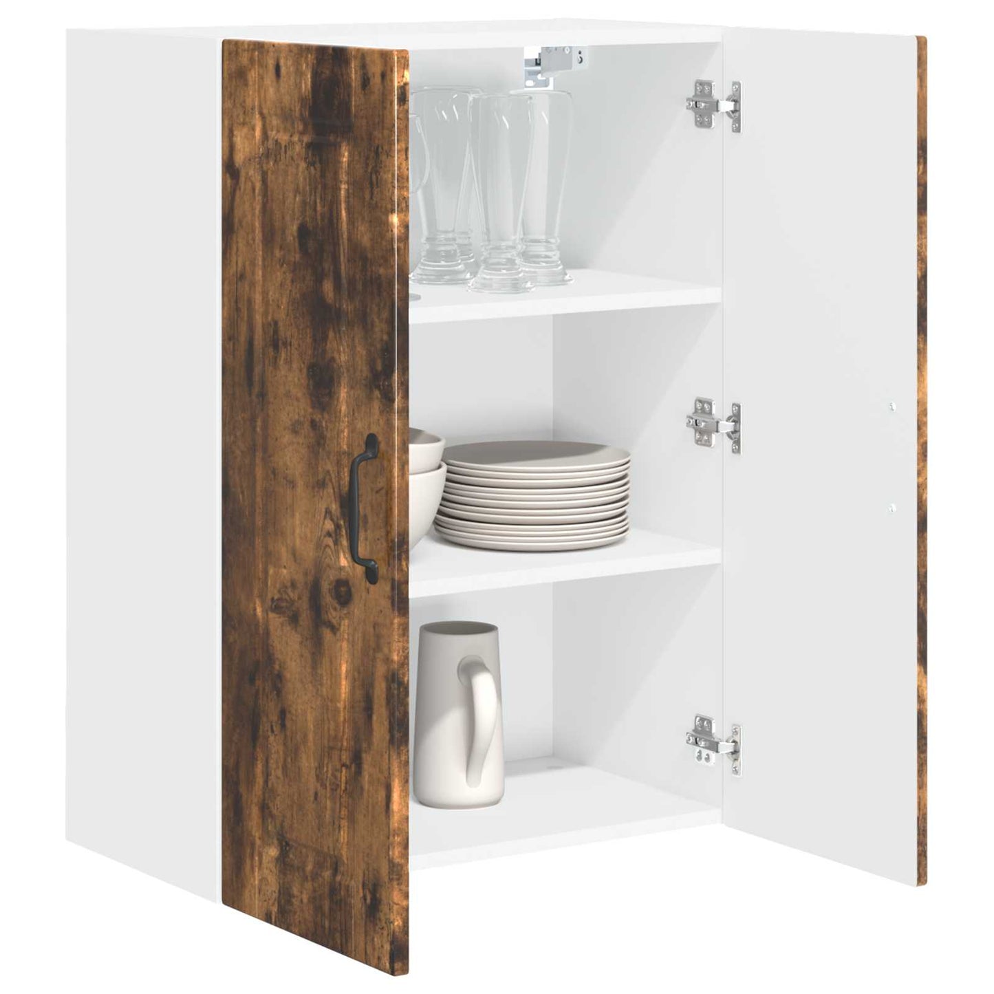 Wall Cabinet PORTO Smoked Oak 60 x 31 x 80 cm Engineered Wood