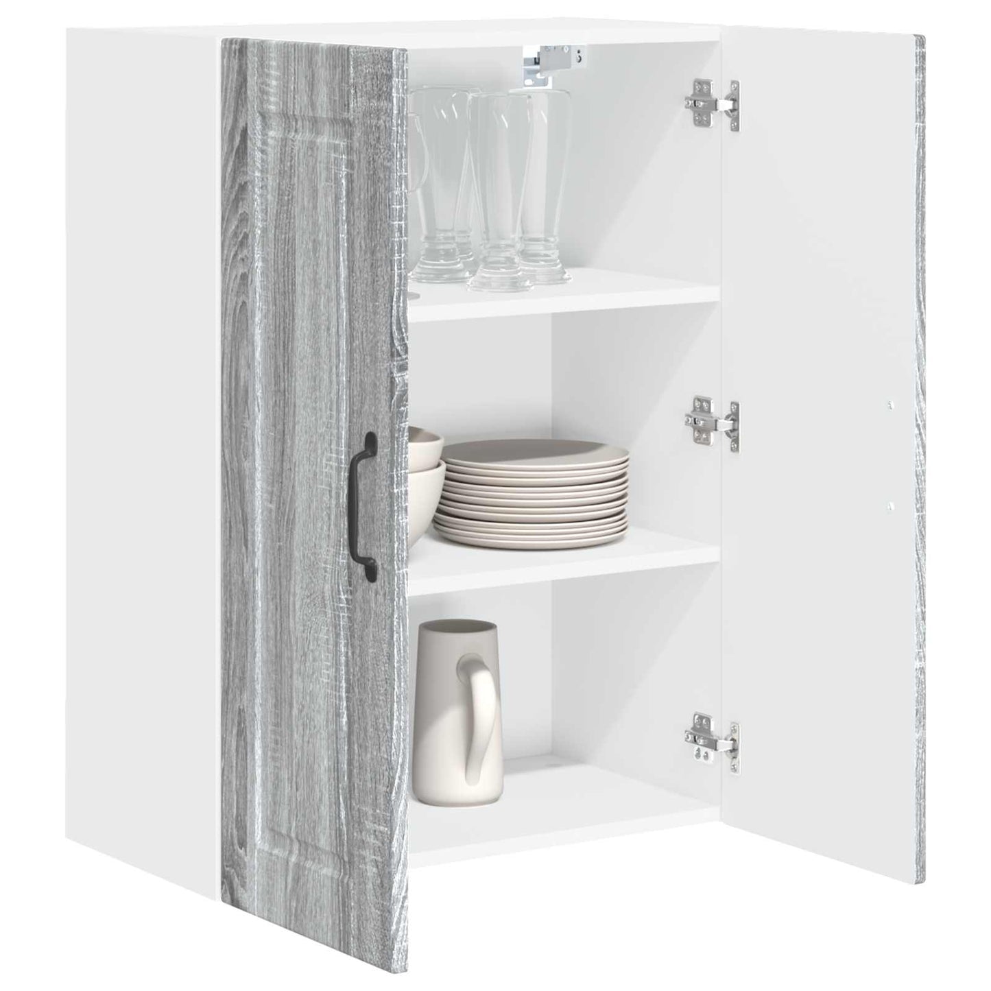 Wall Cabinet PORTO Grey Sonoma 60 x 31 x 80 cm Engineered Wood
