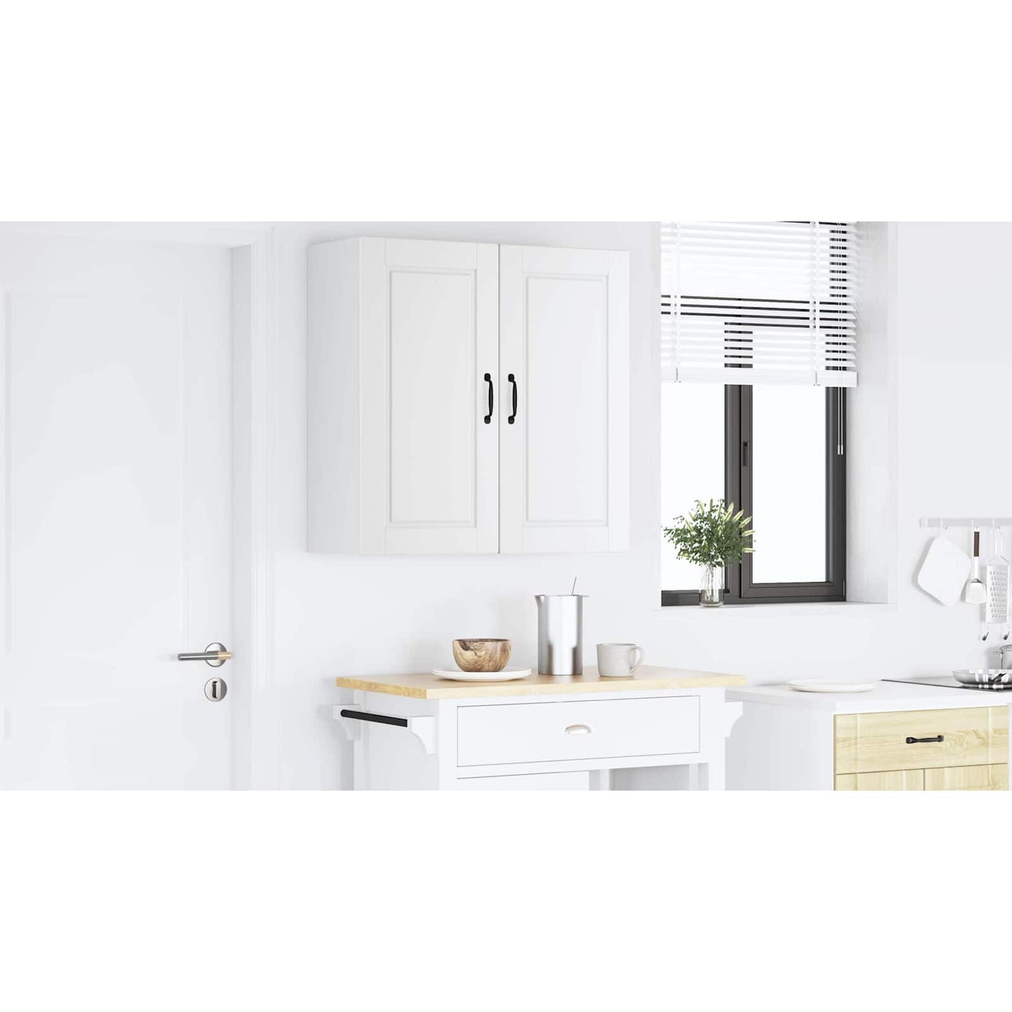 Wall Cabinet PORTO White 80 x 31 x 80 cm Engineered Wood