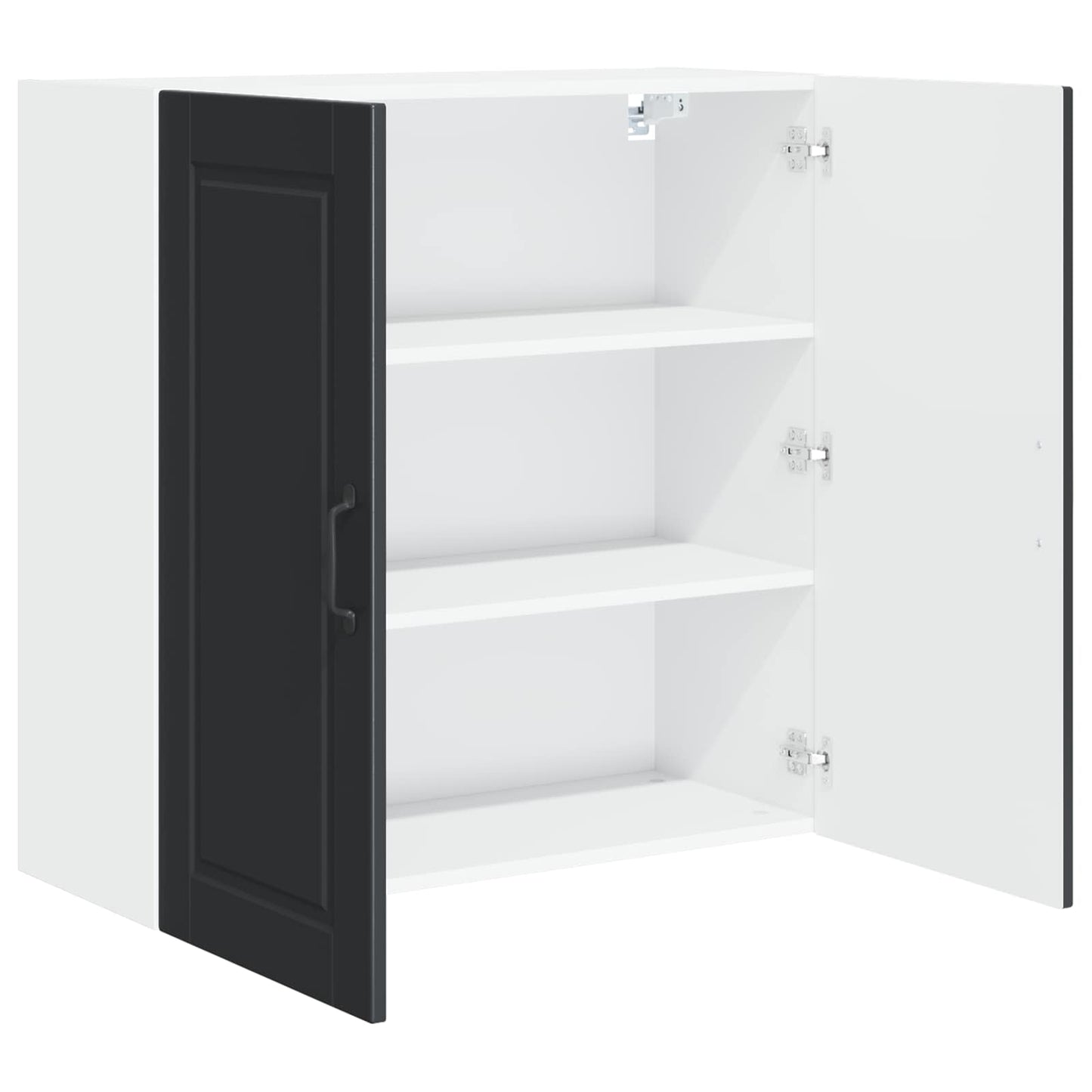 Wall Cabinet PORTO Black 80 x 31 x 80 cm Engineered Wood