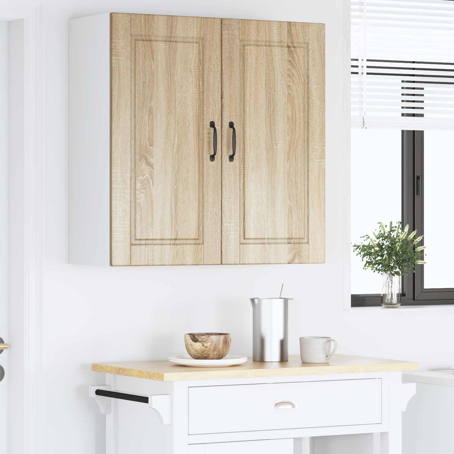 Wall Cabinet PORTO Sonoma Oak 80 x 31 x 80 cm Engineered Wood