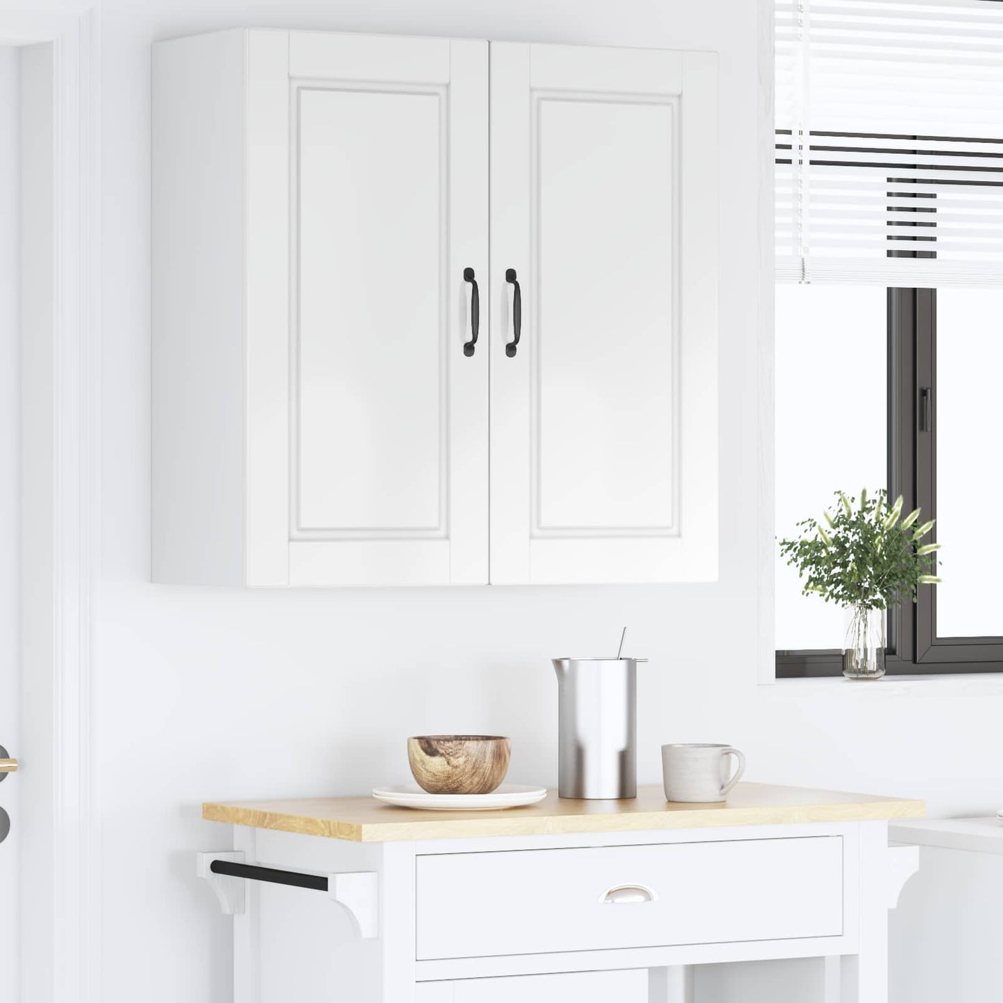 Wall Cabinet PORTO High Gloss White 80 x 31 x 80 cm