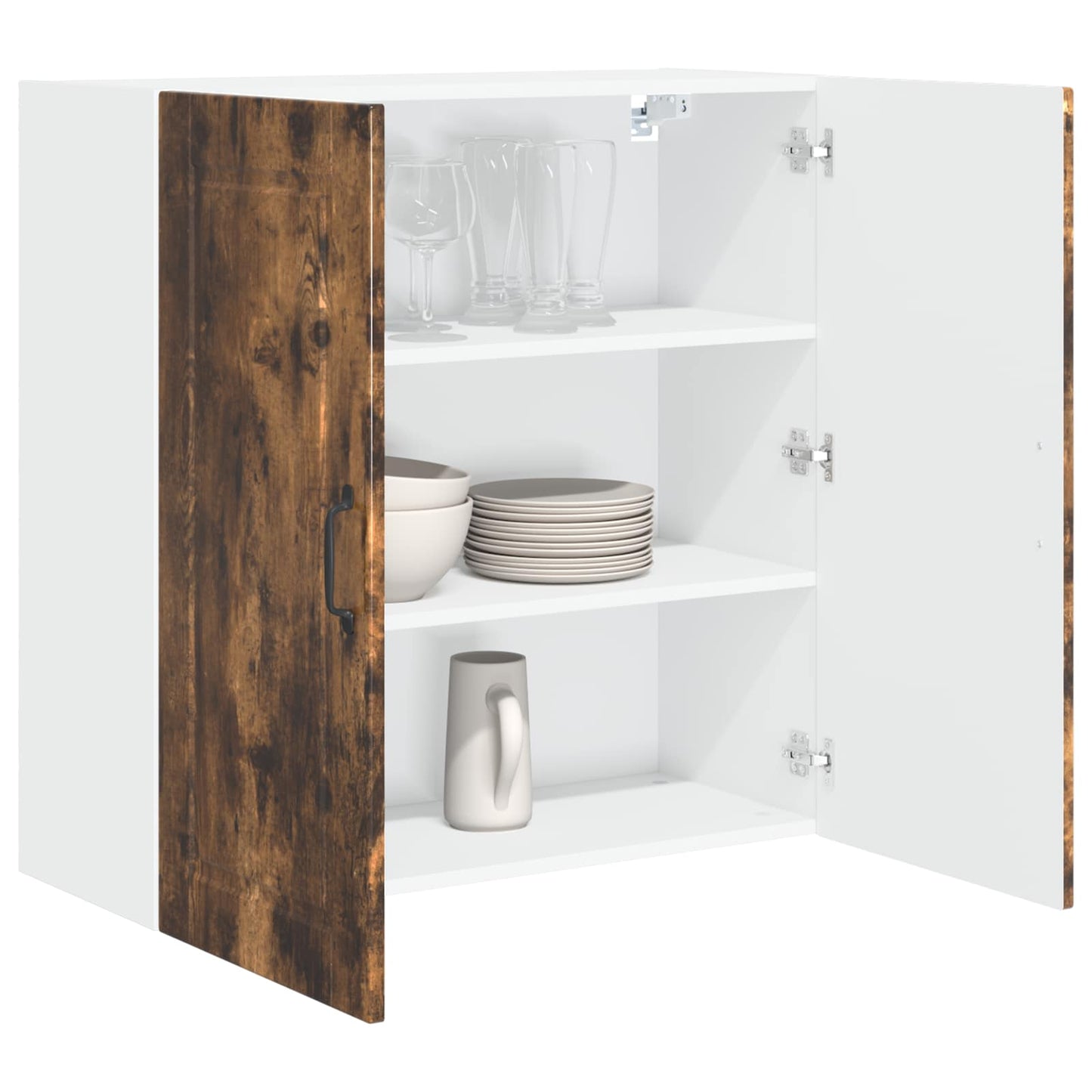 Wall Cabinet PORTO Smoked Oak 80 x 31 x 80 cm Engineered Wood