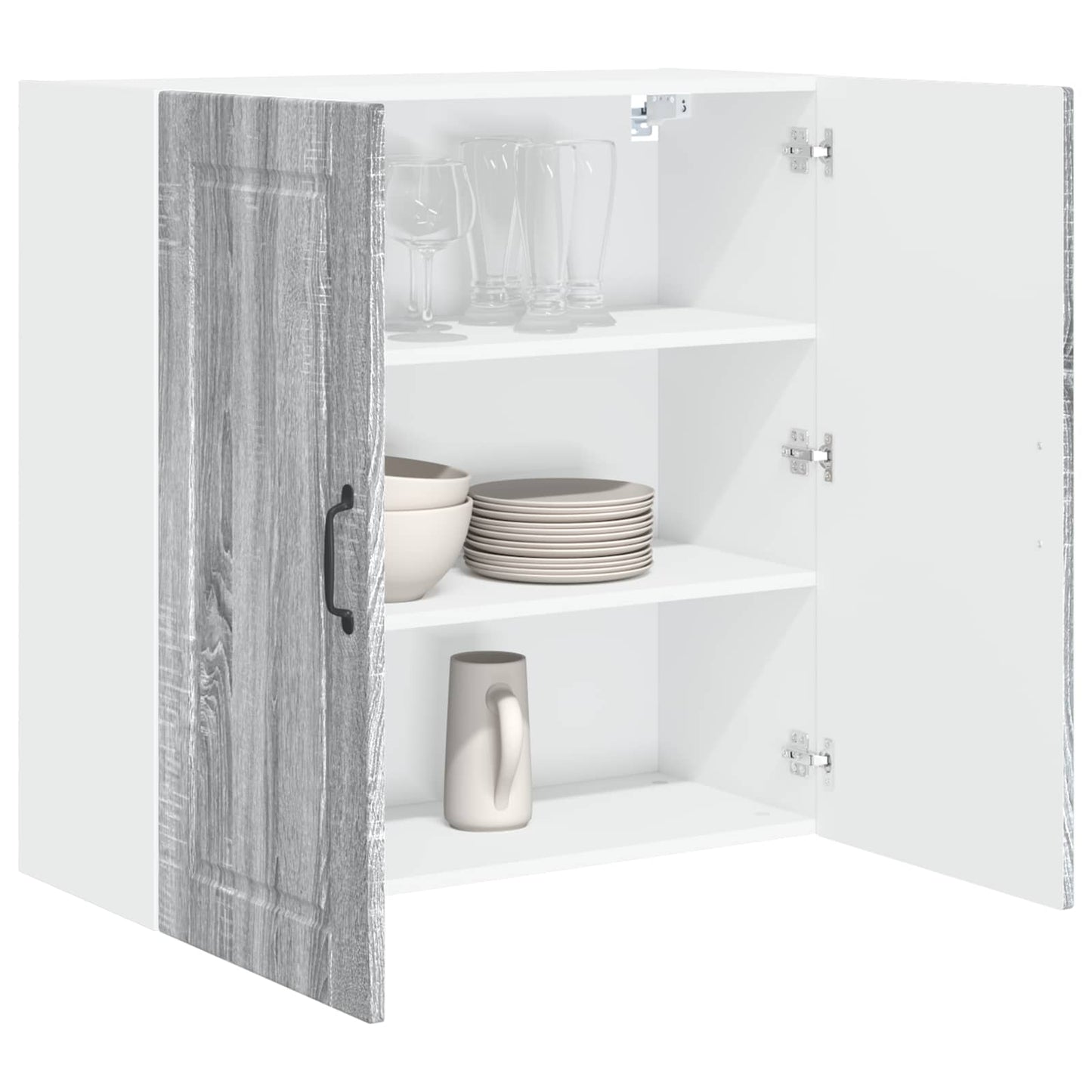 Wall Cabinet PORTO Grey Sonoma 80 x 31 x 80 cm Engineered Wood