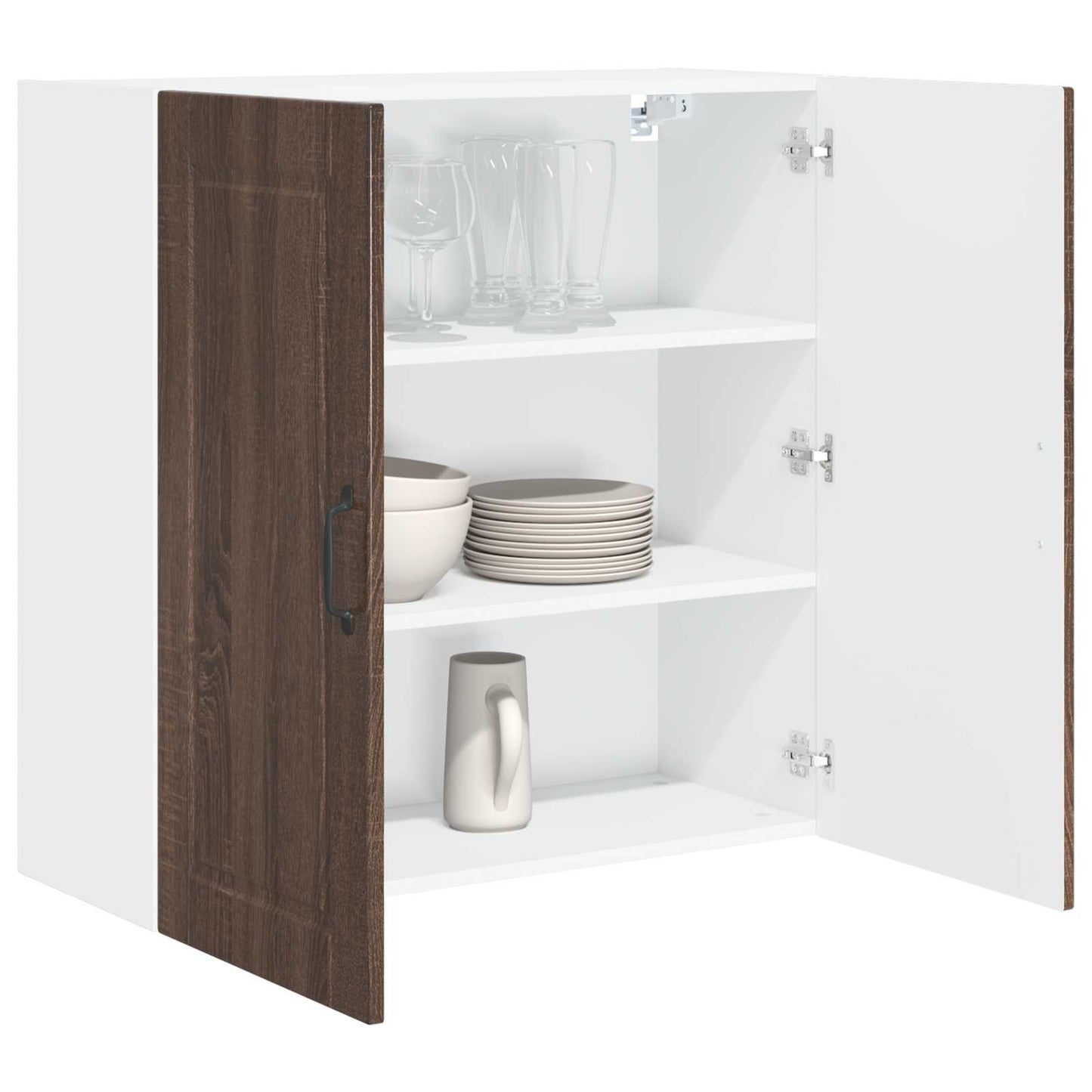 Wall Cabinet PORTO Brown Oak 80 x 31 x 80 cm Engineered Wood