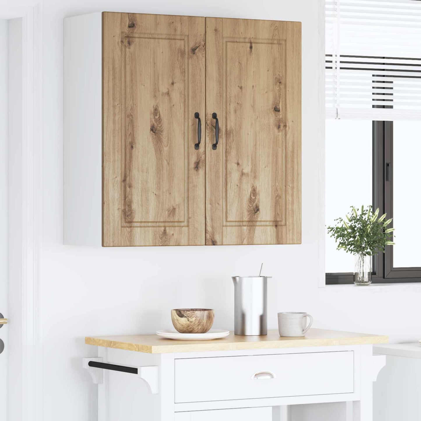 Wall Cabinet PORTO Artisan Oak 80 x 31 x 80 cm Engineered Wood
