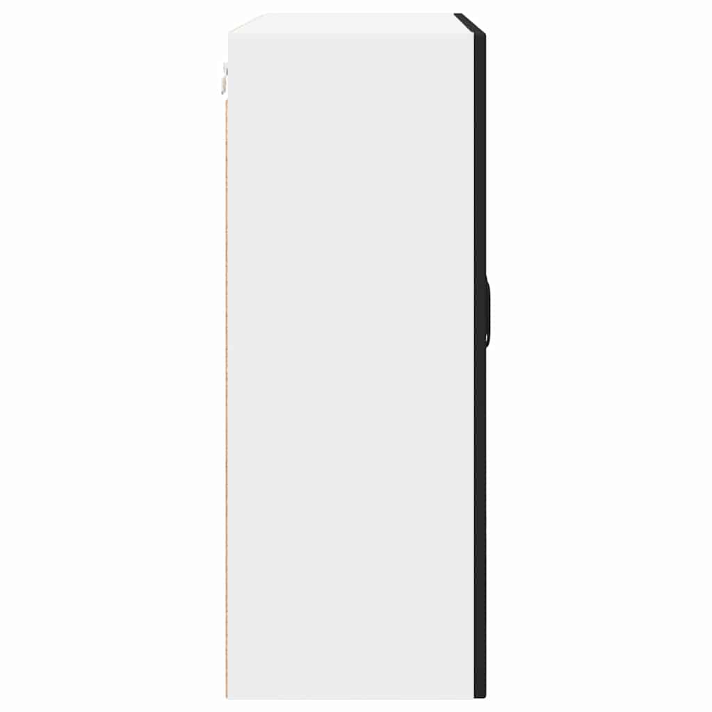 Wall Glass Cabinet PORTO Black 80 x 31 x 80 cm Engineered Wood