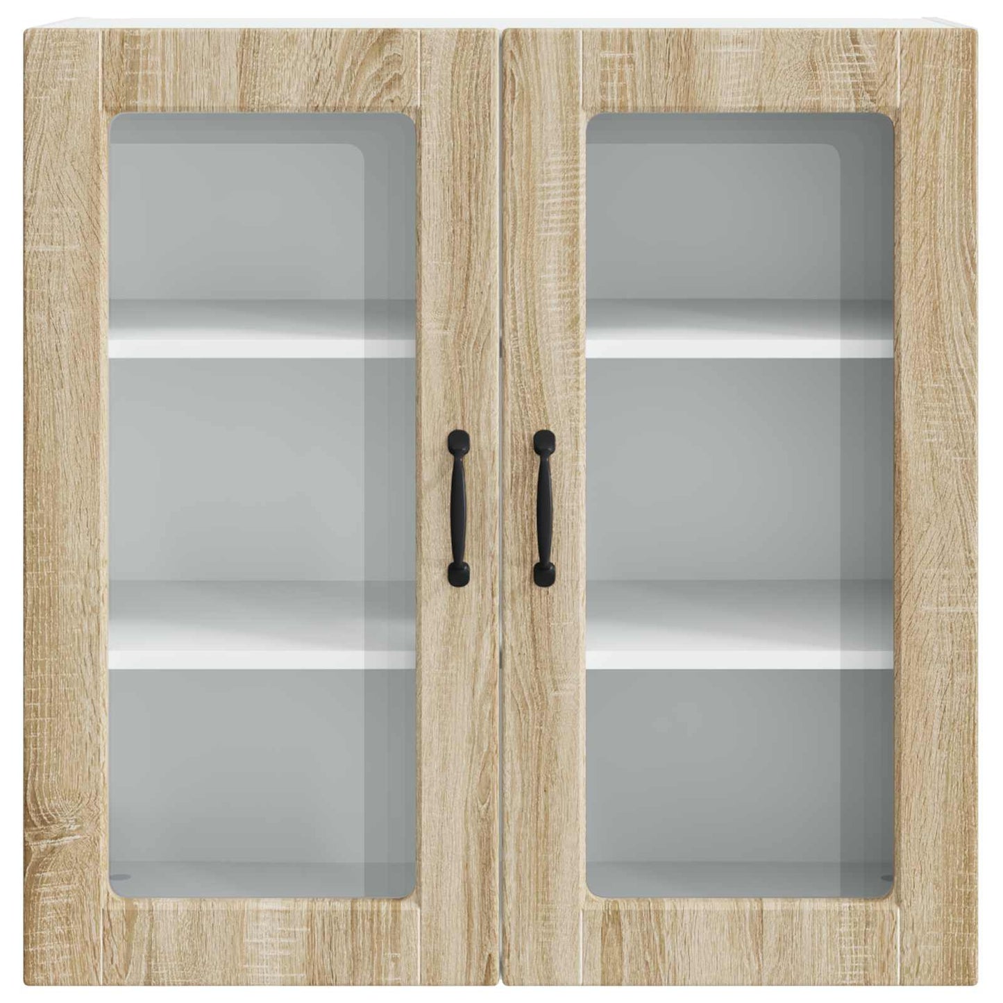 Wall Glass Cabinet PORTO Sonoma Oak 80 x 31 x 80 cm