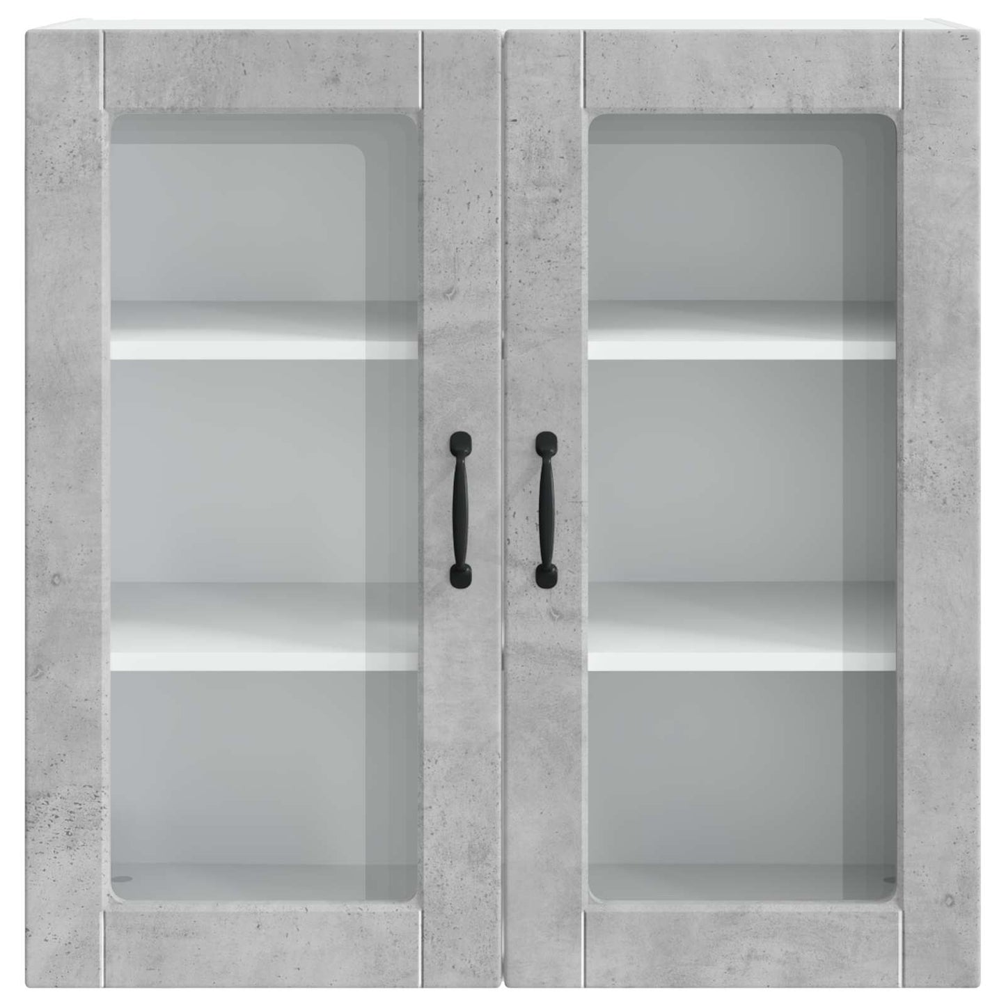 Wall Glass Cabinet PORTO Concrete Grey 80 x 31 x 80 cm