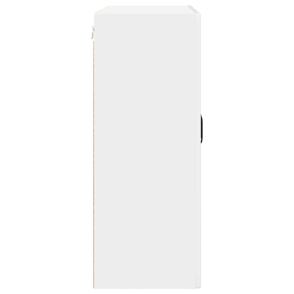 Wall Glass Cabinet PORTO High Gloss White 80 x 31 x 80 cm