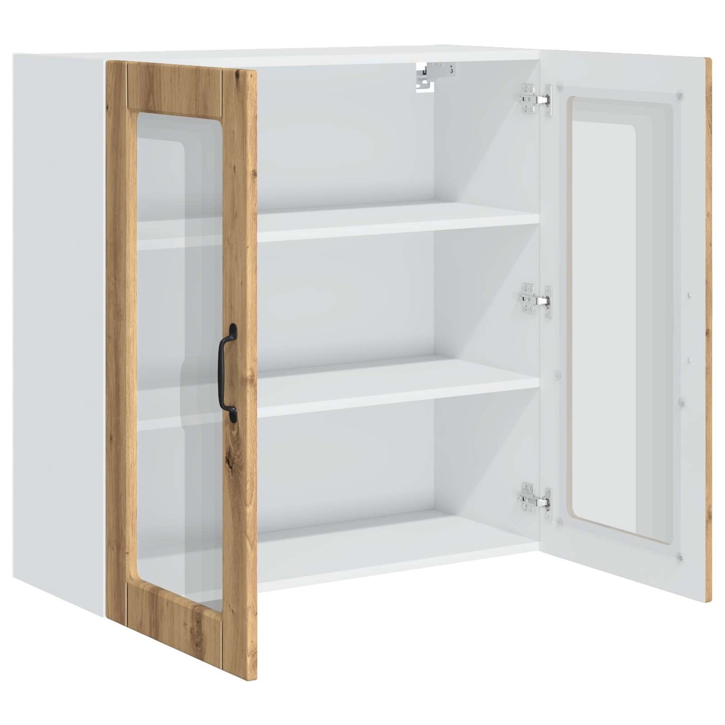 Wall Glass Cabinet PORTO Artisan Oak 80 x 31 x 80 cm