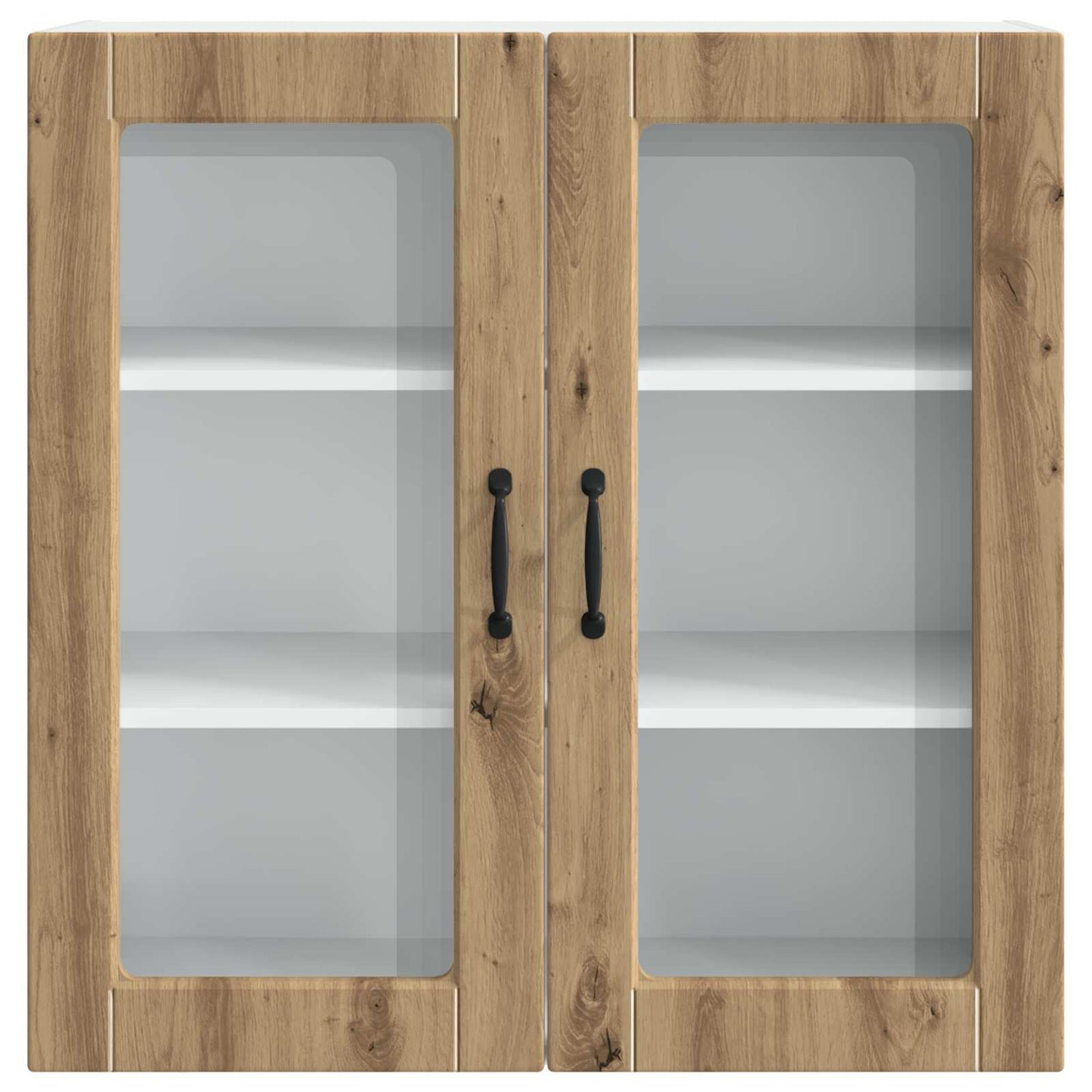 Wall Glass Cabinet PORTO Artisan Oak 80 x 31 x 80 cm