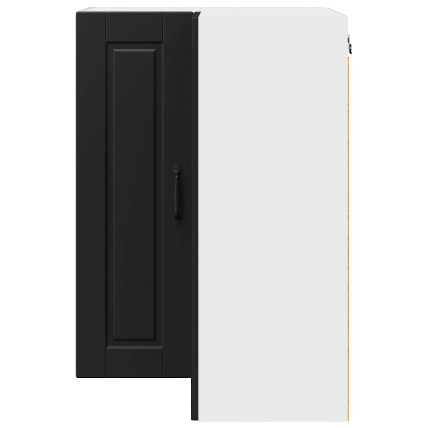 Wall Corner Cabinet PORTO Black 57 x 57 x 80 cm Engineered Wood
