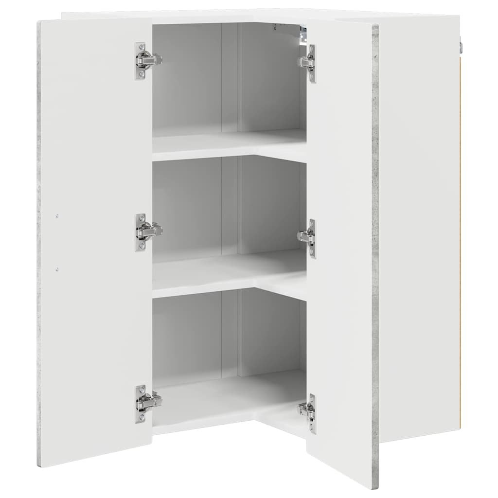 Wall Corner Cabinet PORTO Concrete Grey 57 x 57 x 80 cm