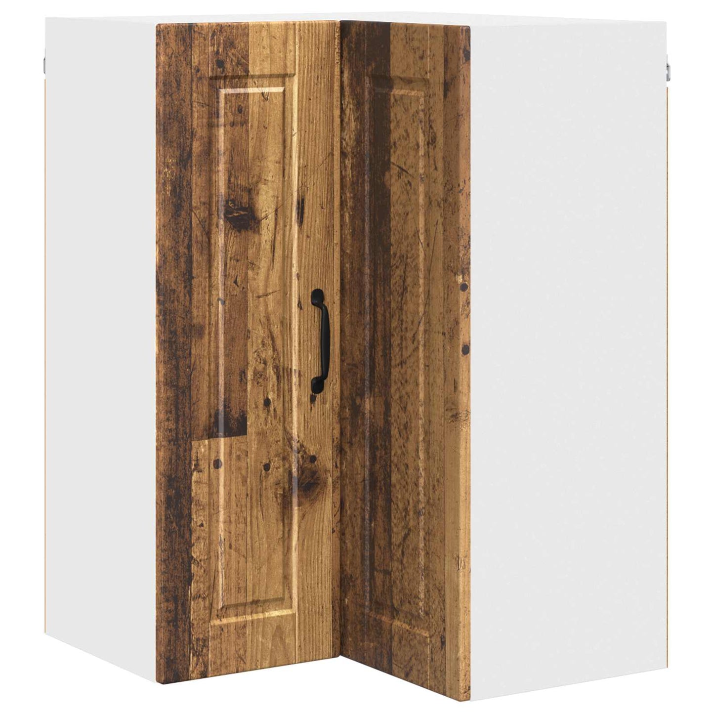 Wall Corner Cabinet PORTO Old Wood 57 x 57 x 80 cm