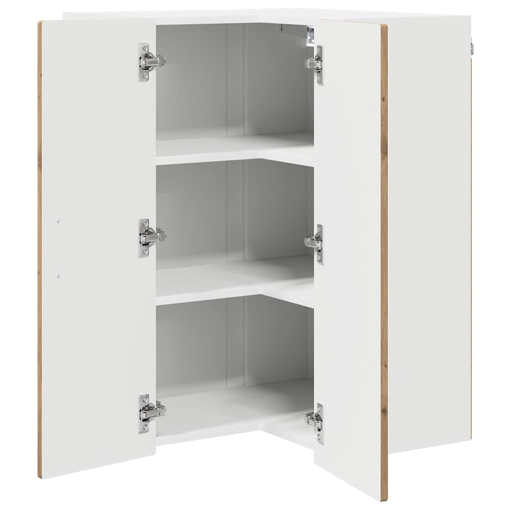 Wall Corner Cabinet PORTO Artisan Oak 57 x 57 x 80 cm