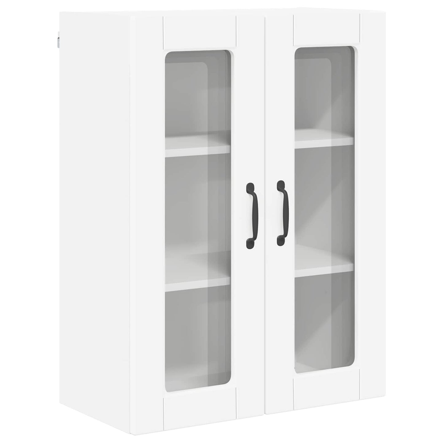 Wall Glass Cabinet PORTO White 60 x 31 x 80 cm Engineered Wood