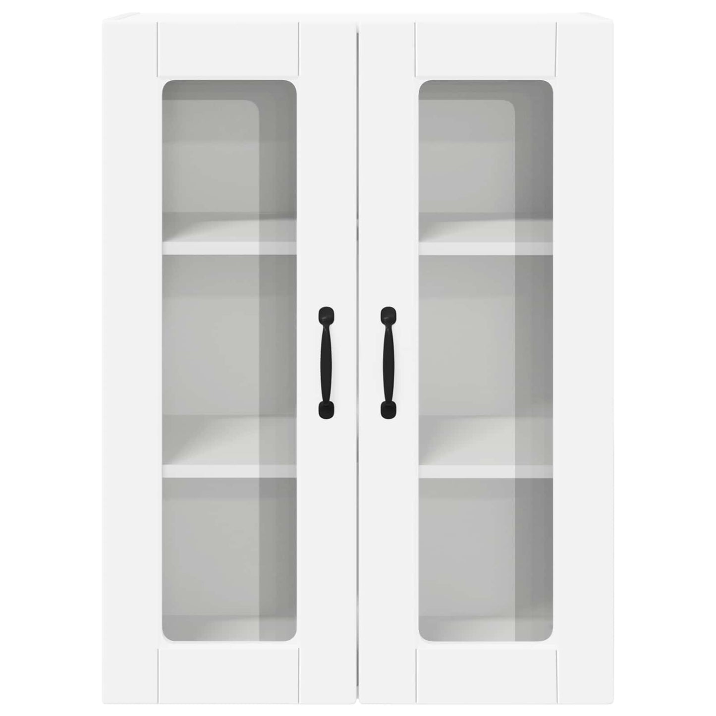 Wall Glass Cabinet PORTO White 60 x 31 x 80 cm Engineered Wood