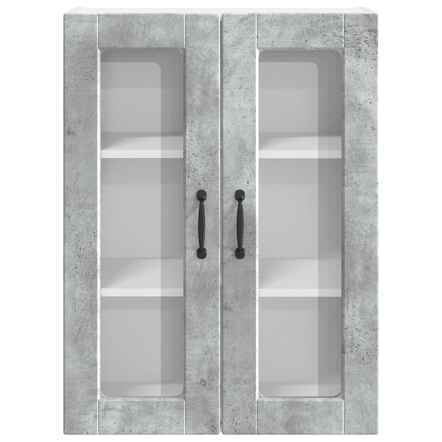 Wall Glass Cabinet PORTO Concrete Grey 60 x 31 x 80 cm