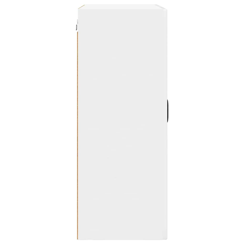 Wall Glass Cabinet PORTO High Gloss White 60 x 31 x 80 cm