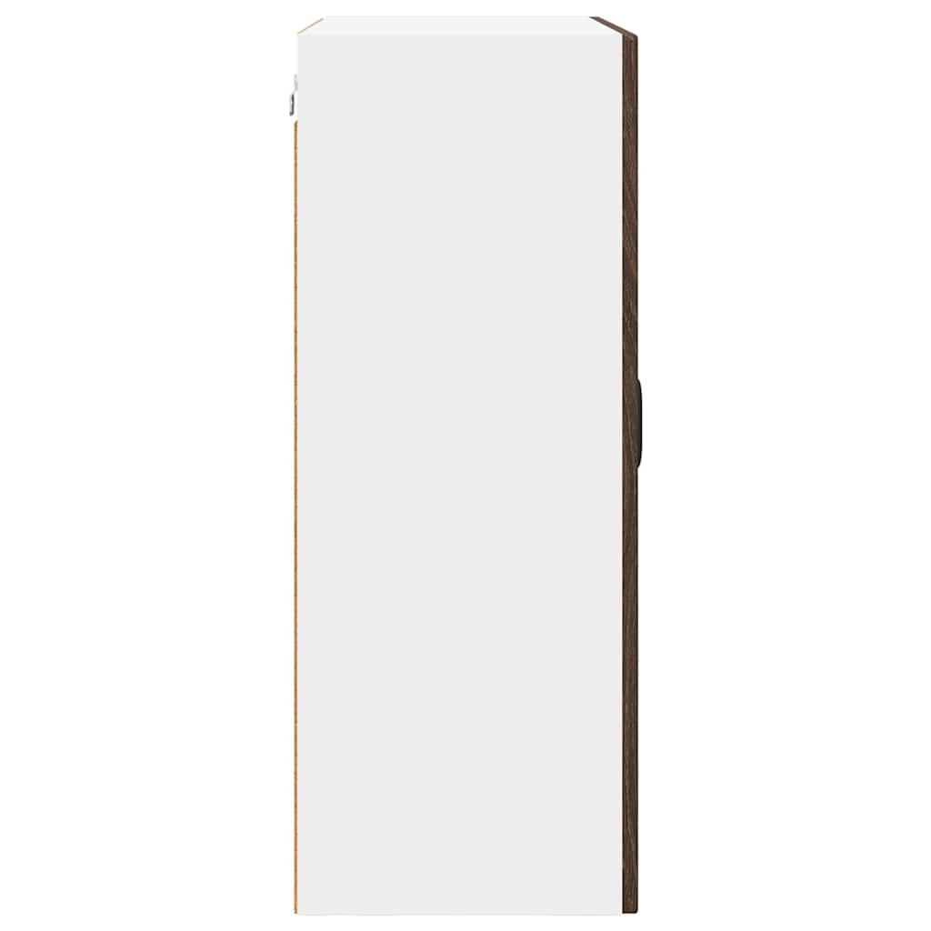 Wall Glass Cabinet PORTO Brown Oak 60 x 31 x 80 cm