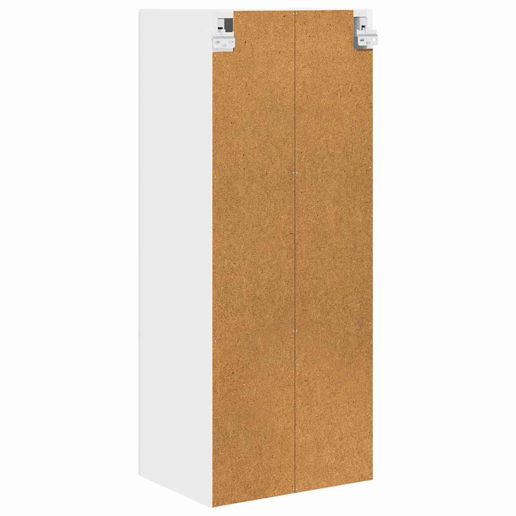 Wall Glass Cabinet White 40 x 31 x 100 cm Engineered Wood