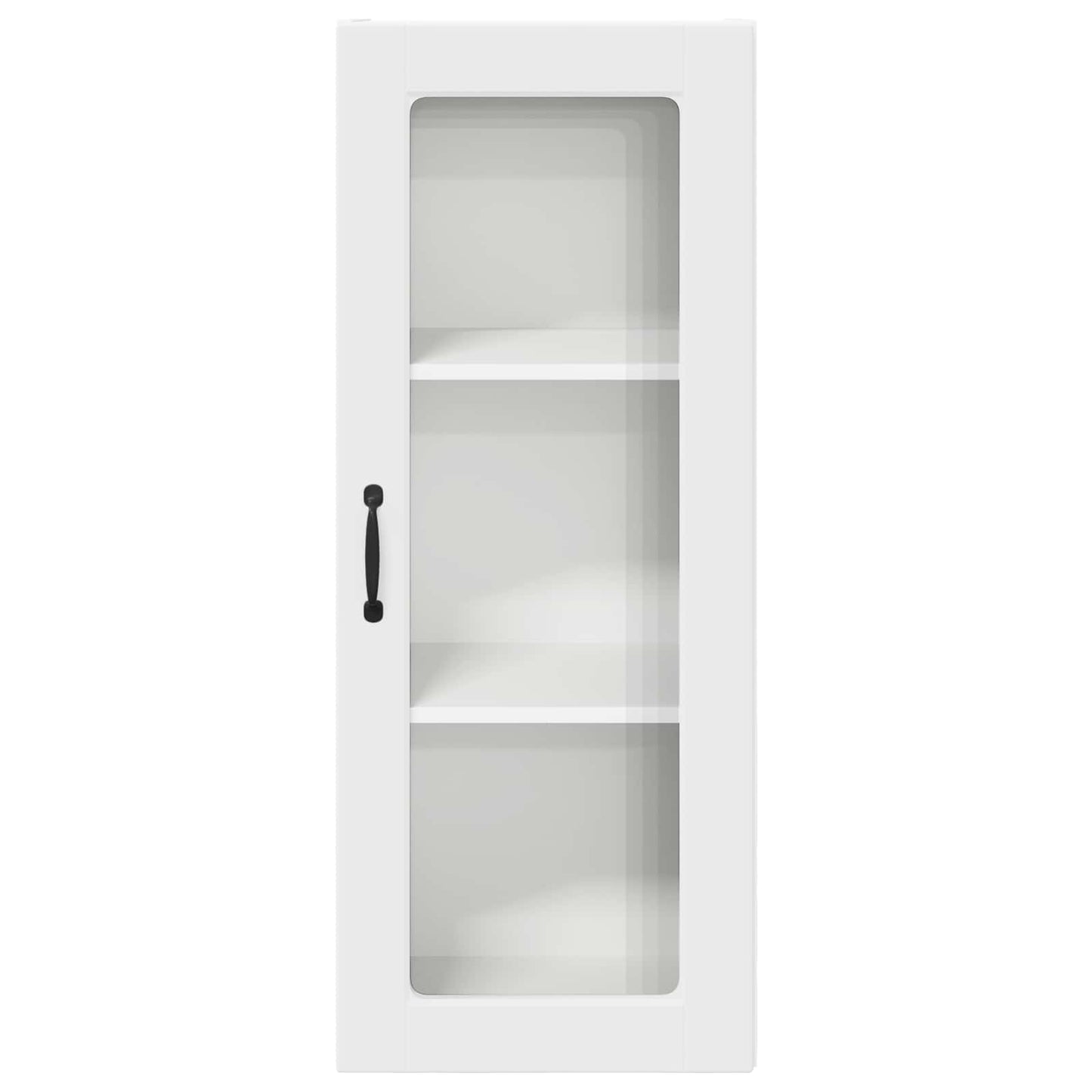 Wall Glass Cabinet PORTO White 40 x 31 x 100 cm Engineered Wood
