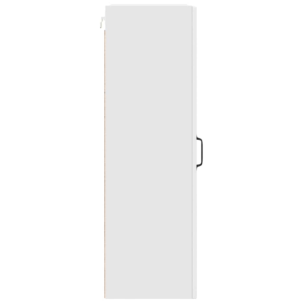 Wall Glass Cabinet White 40 x 31 x 100 cm Engineered Wood