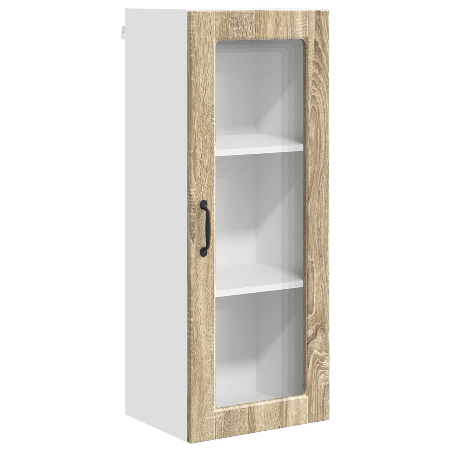 Wall Glass Cabinet PORTO Sonoma Oak 40 x 31 x 100 cm