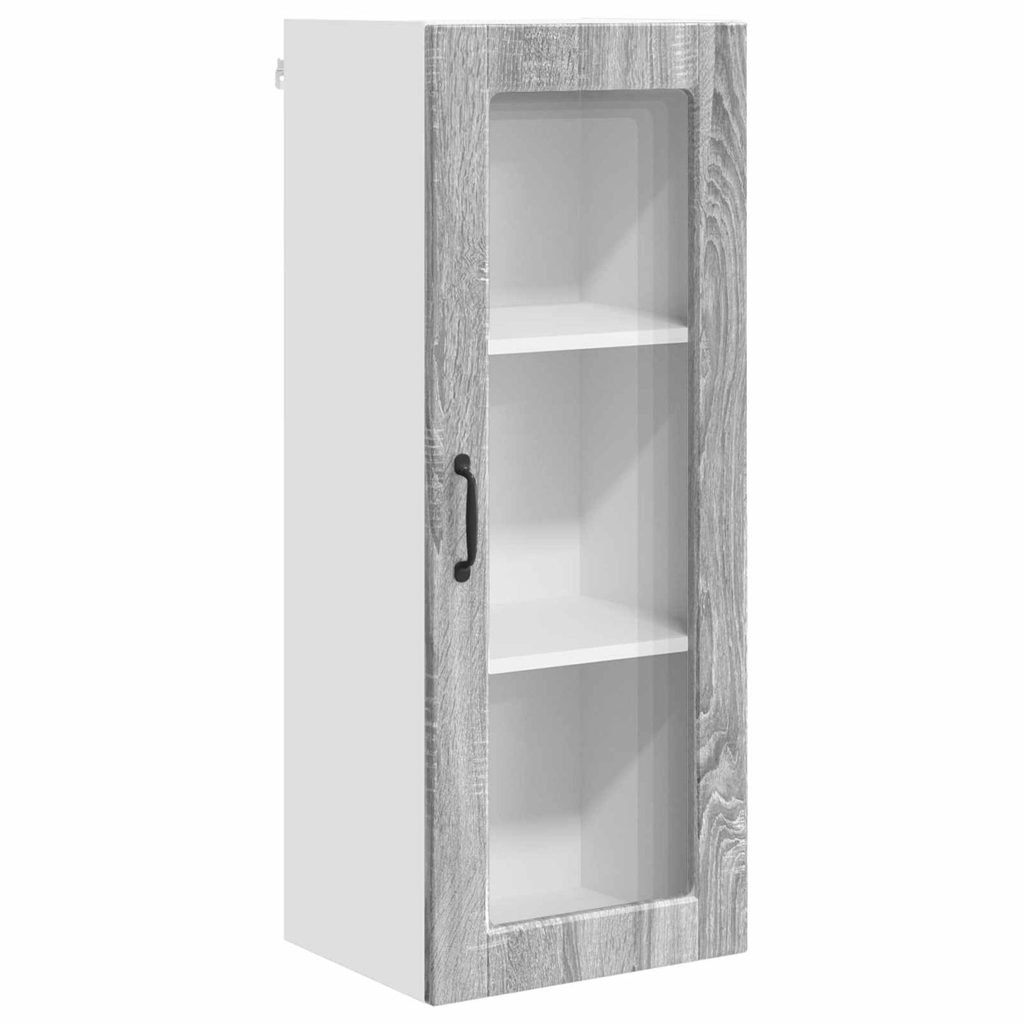 Wall Glass Cabinet PORTO Grey Sonoma 40 x 31 x 100 cm