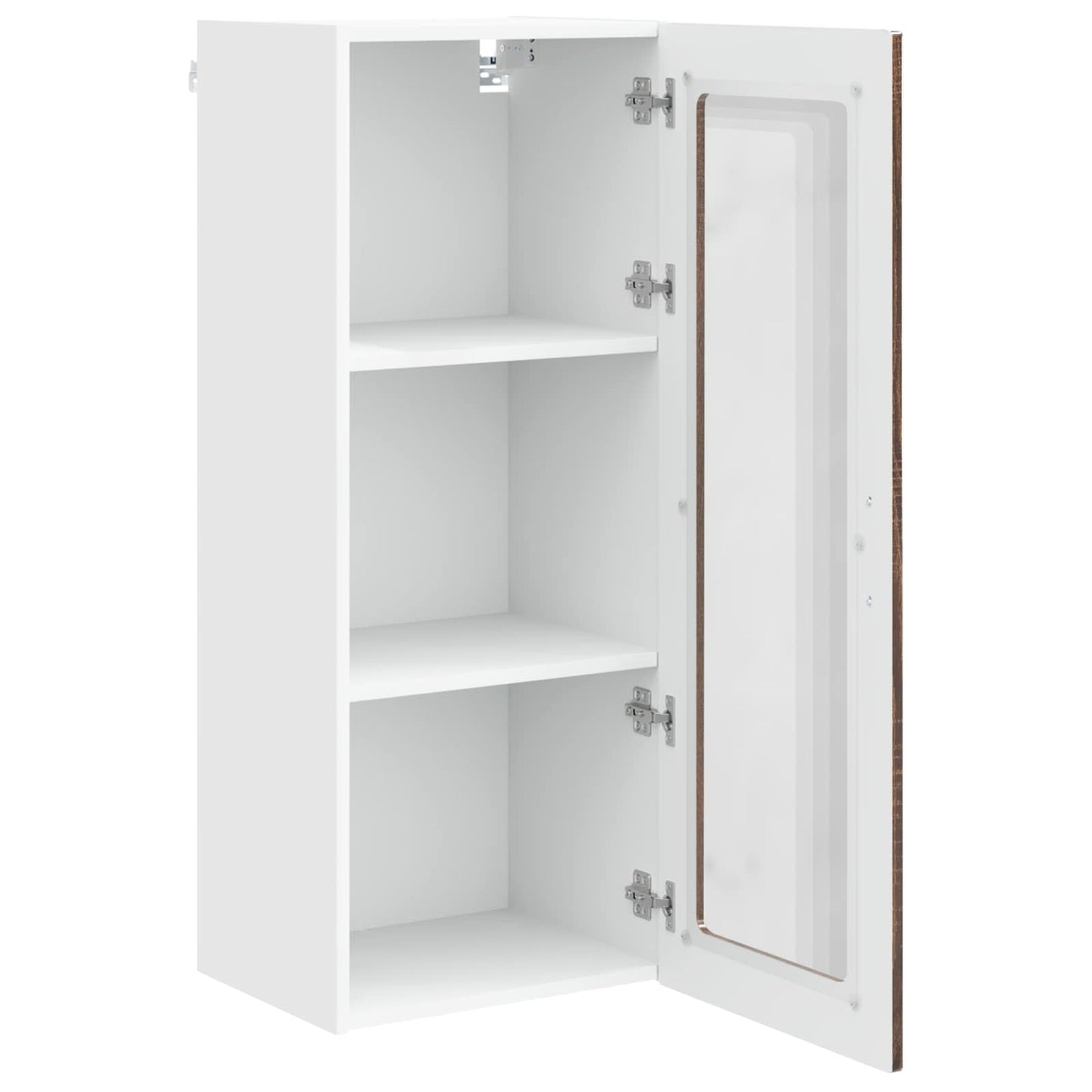 Wall Glass Cabinet Brown Oak 40 x 31 x 100 cm Engineered Wood