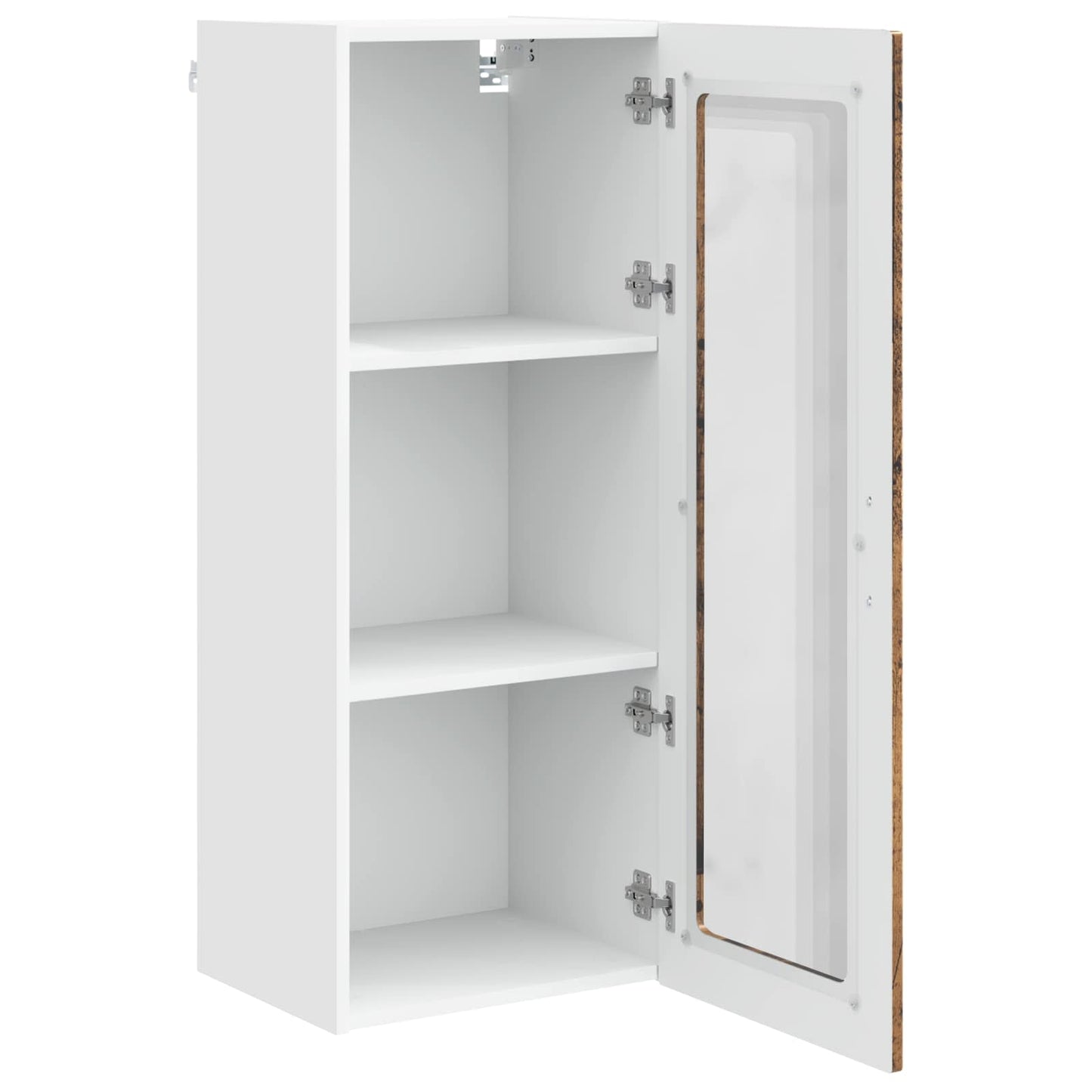 Wall Glass Cabinet PORTO Old Wood 40 x 31 x 100 cm
