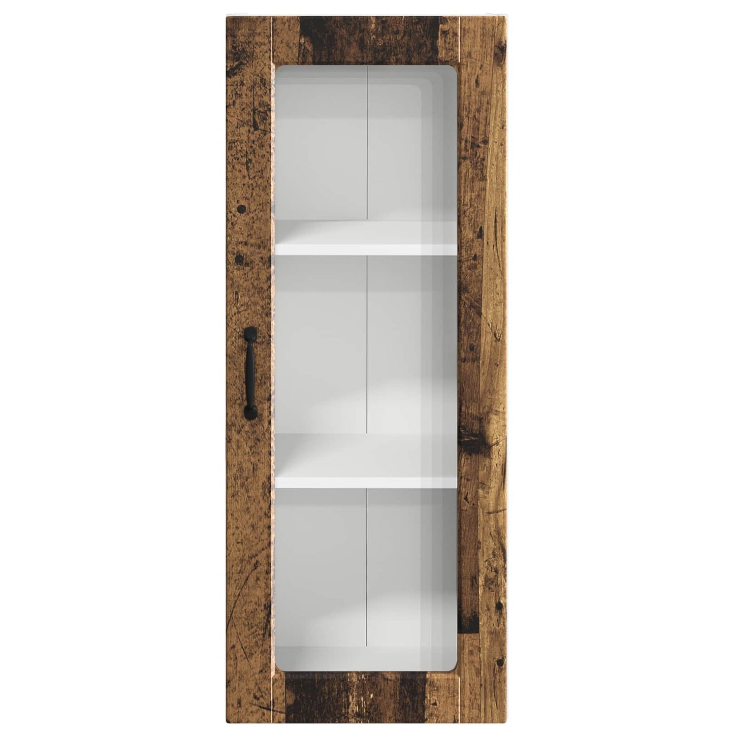 Wall Glass Cabinet PORTO Old Wood 40 x 31 x 100 cm