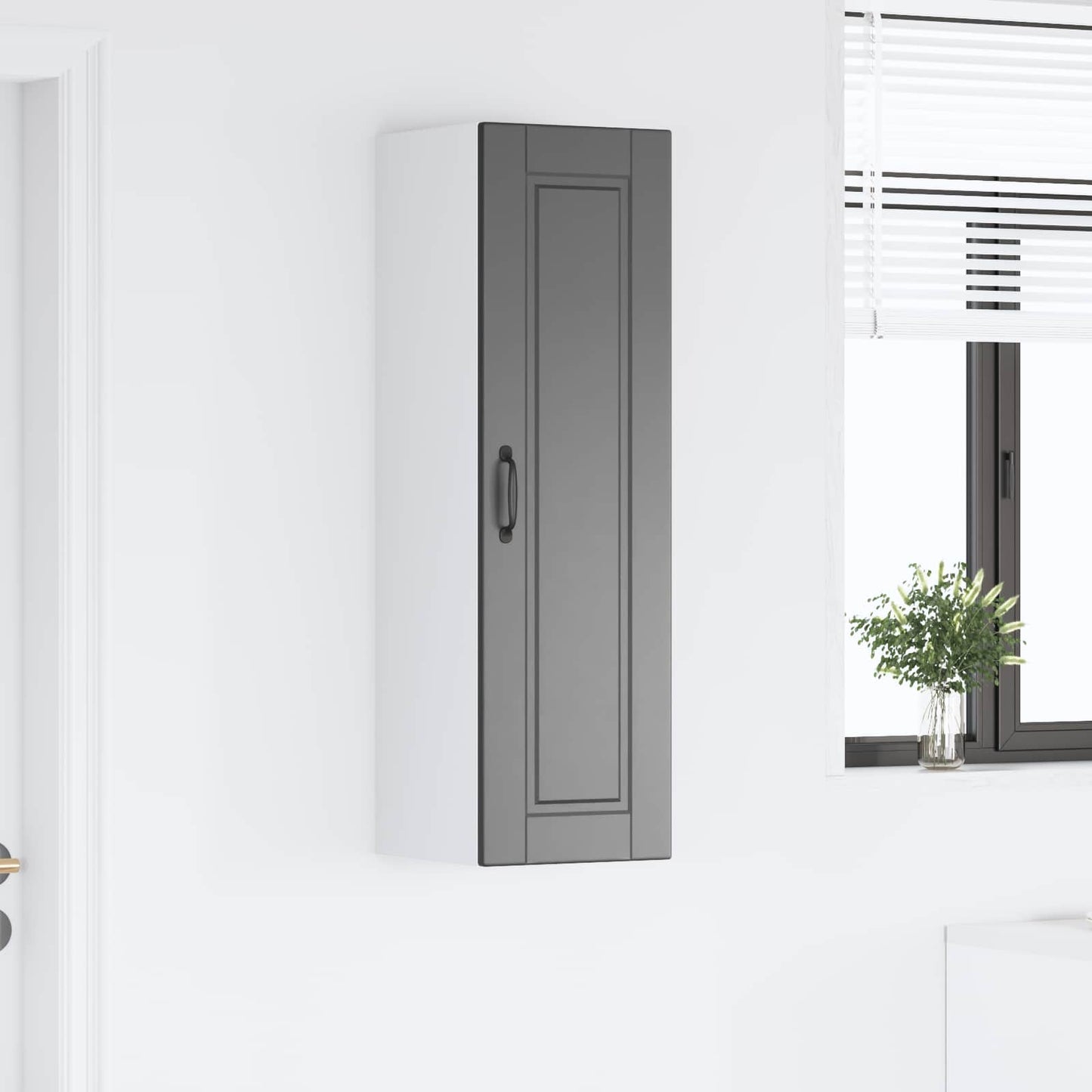 Wall Cabinet PORTO Black 30 x 31 x 100 cm Engineered Wood