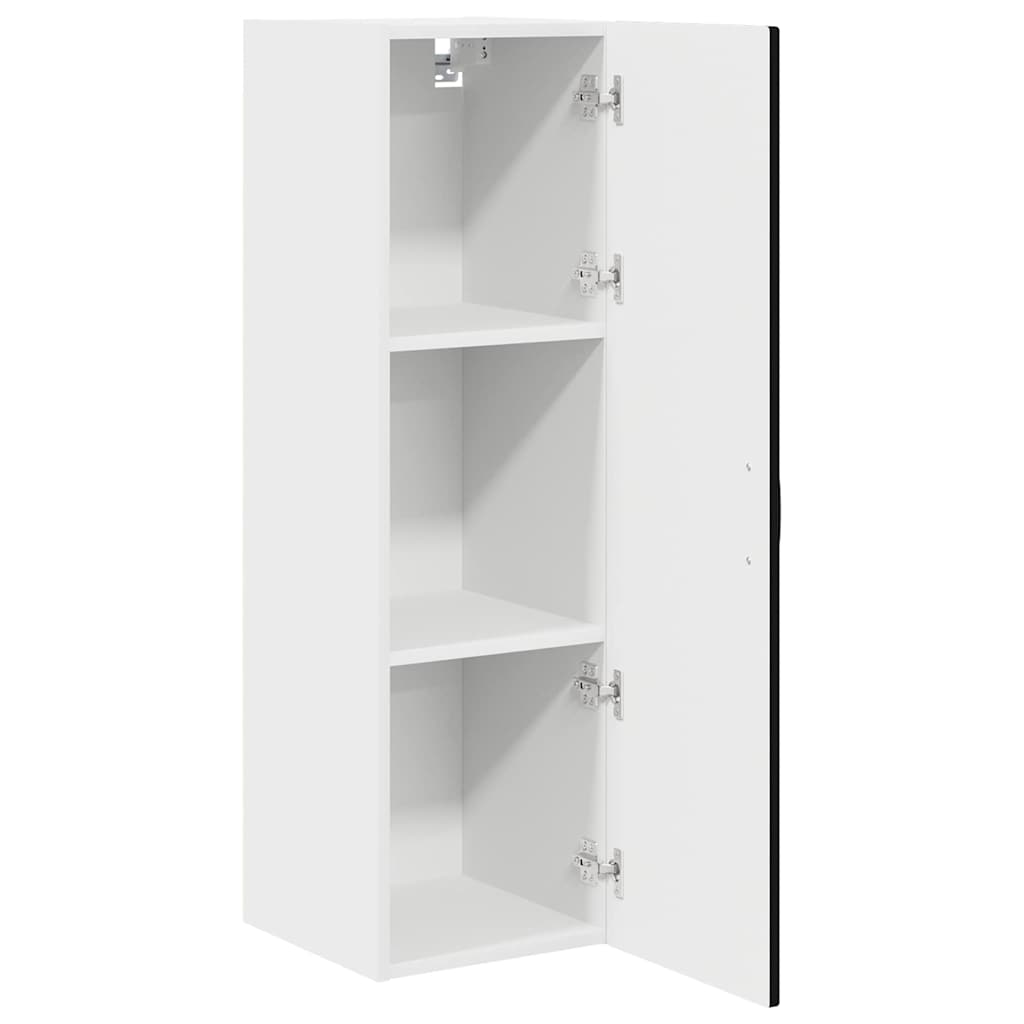 Wall Cabinet PORTO Black 30 x 31 x 100 cm Engineered Wood