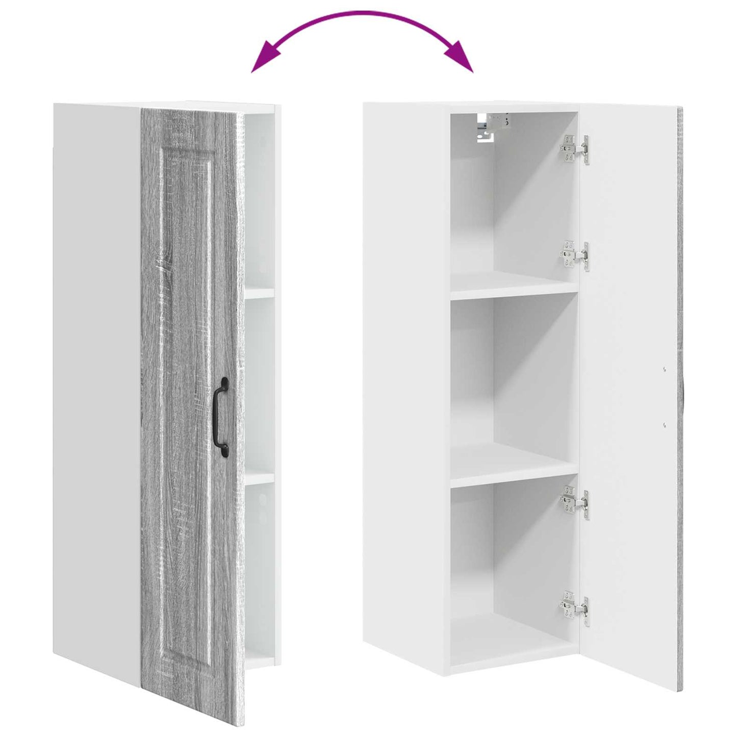 Wall Cabinet PORTO Grey Sonoma 30 x 31 x 100 cm Engineered Wood