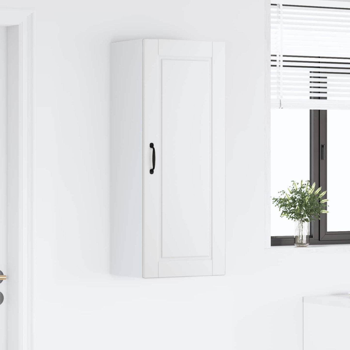 Wall Cabinet PORTO White 40 x 31 x 100 cm Engineered Wood