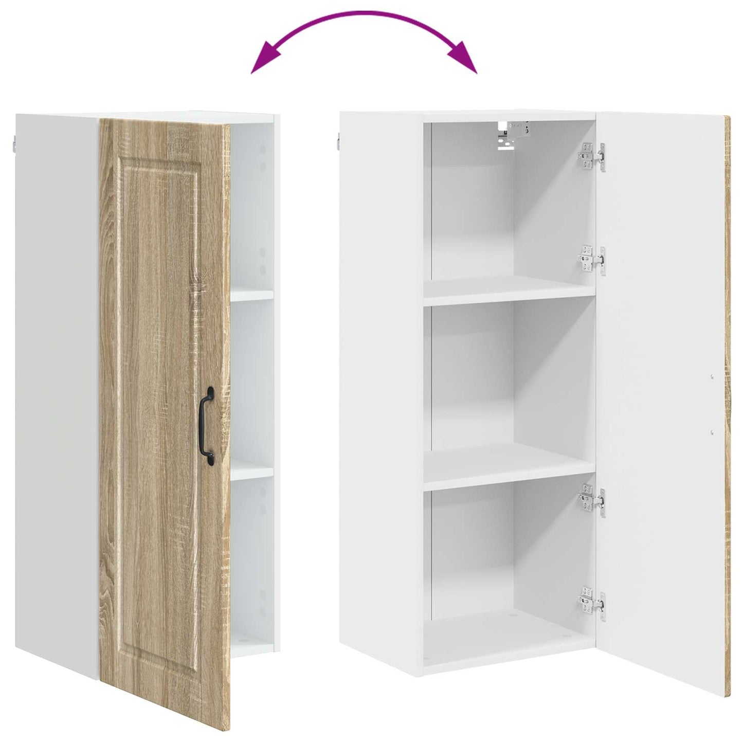 Wall Cabinet Sonoma Oak 40 x 31 x 100 cm Engineered Wood