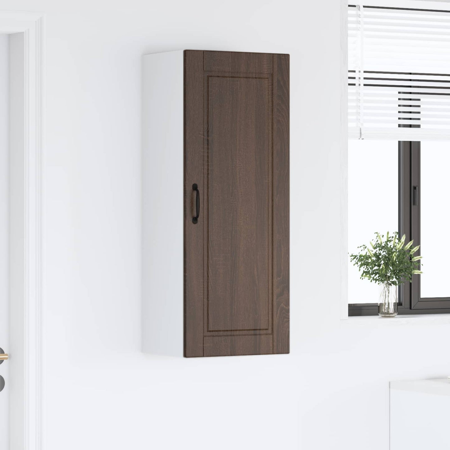 Wall Cabinet PORTO Brown Oak 40 x 31 x 100 cm Engineered Wood