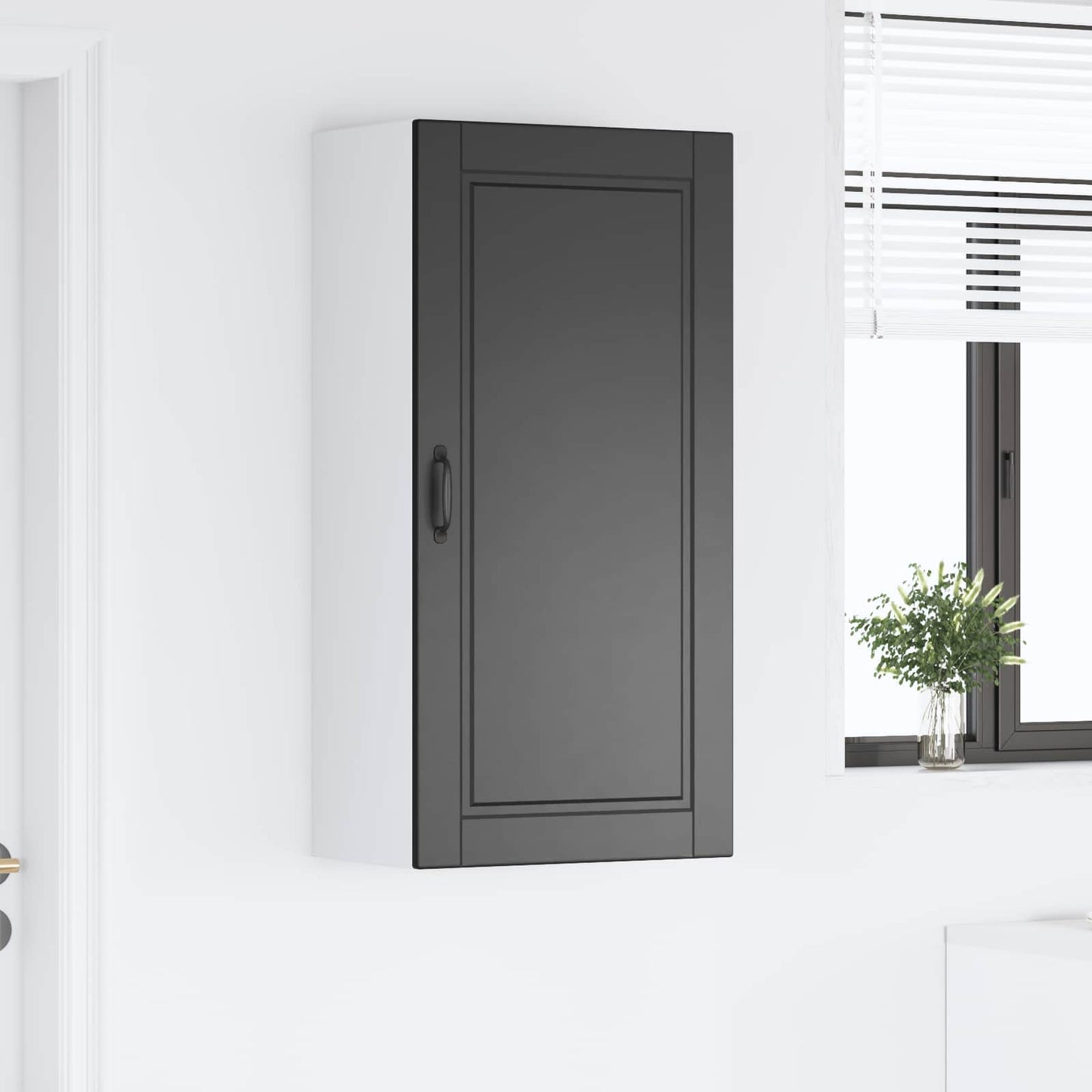 Wall Cabinet PORTO Black 50 x 31 x 100 cm Engineered Wood
