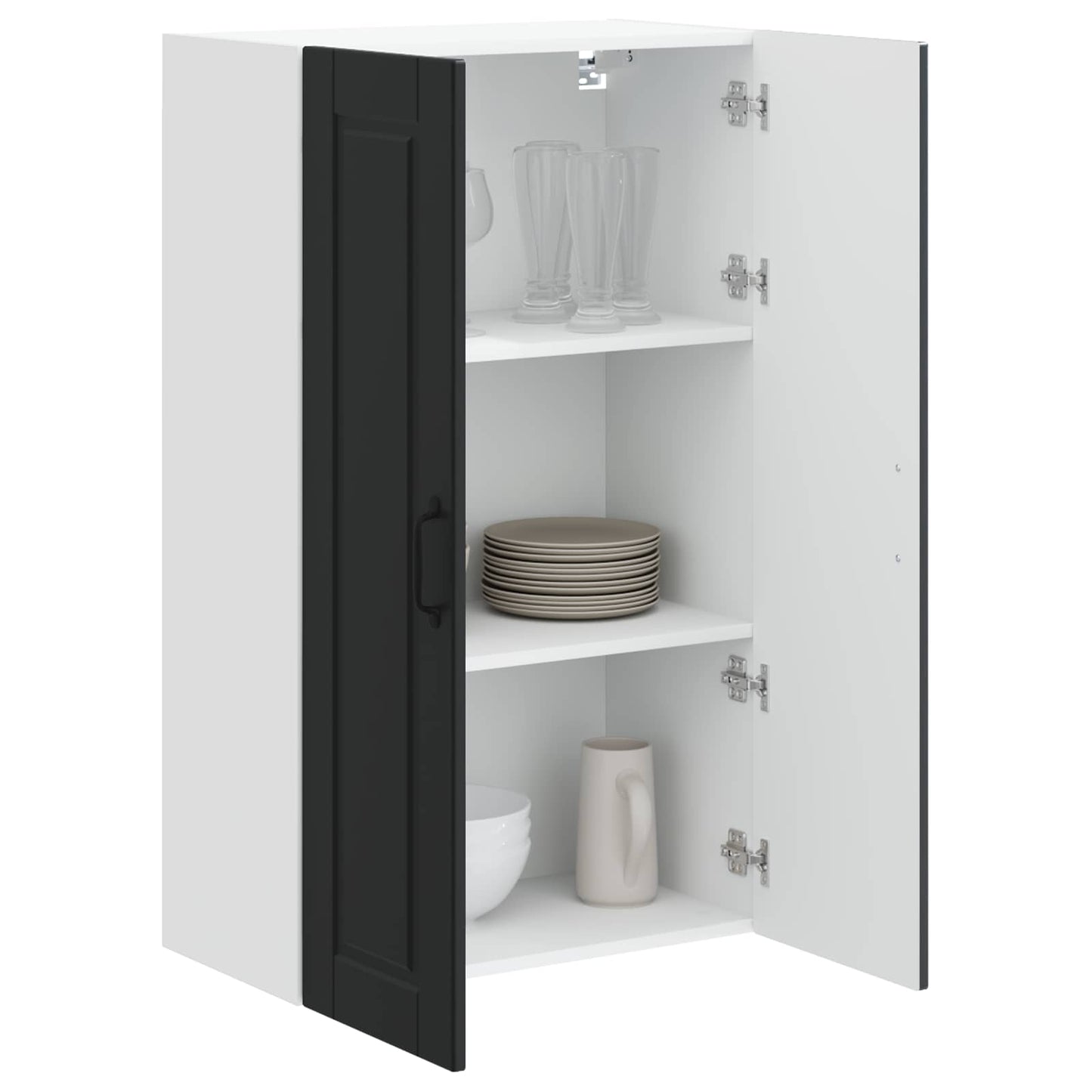 Wall Cabinet PORTO Black 60 x 31 x 100 cm Engineered Wood