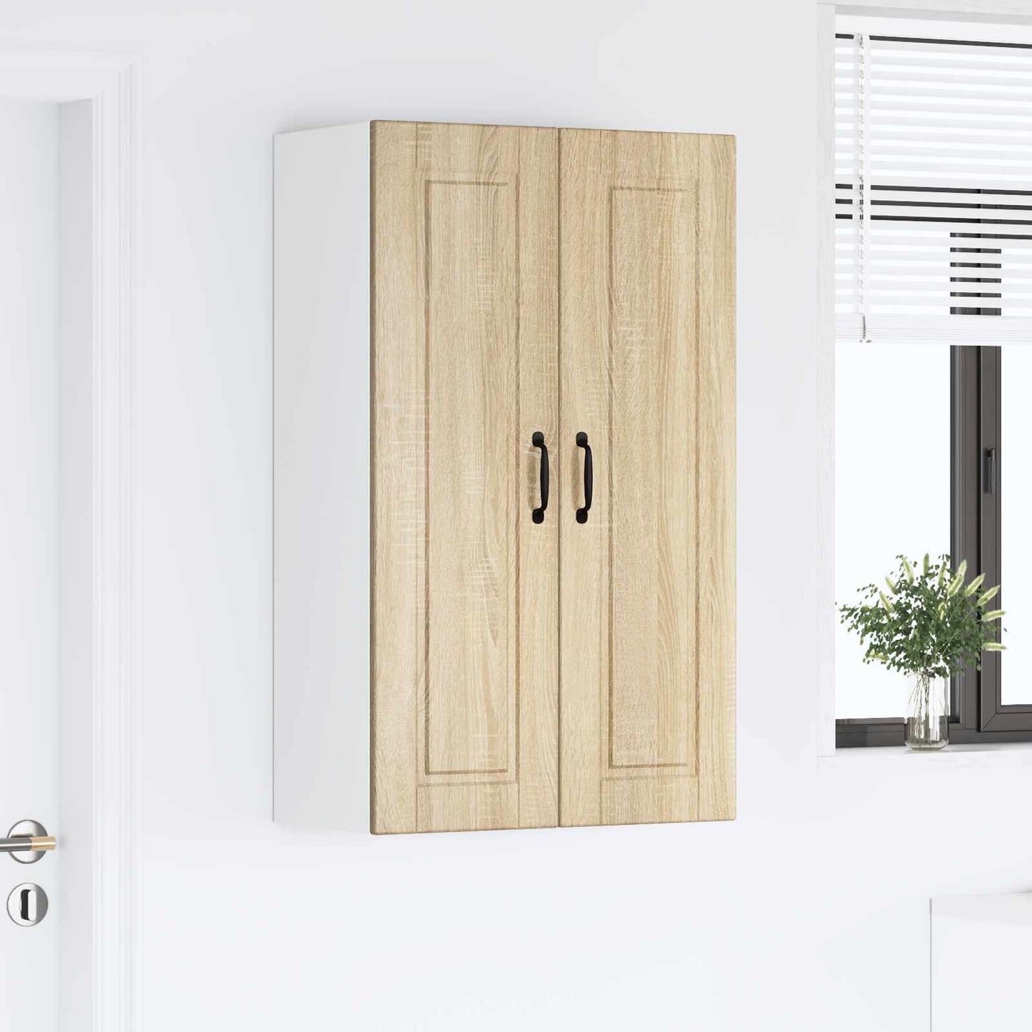 Wall Cabinet PORTO Sonoma Oak 60 x 31 x 100 cm Engineered Wood