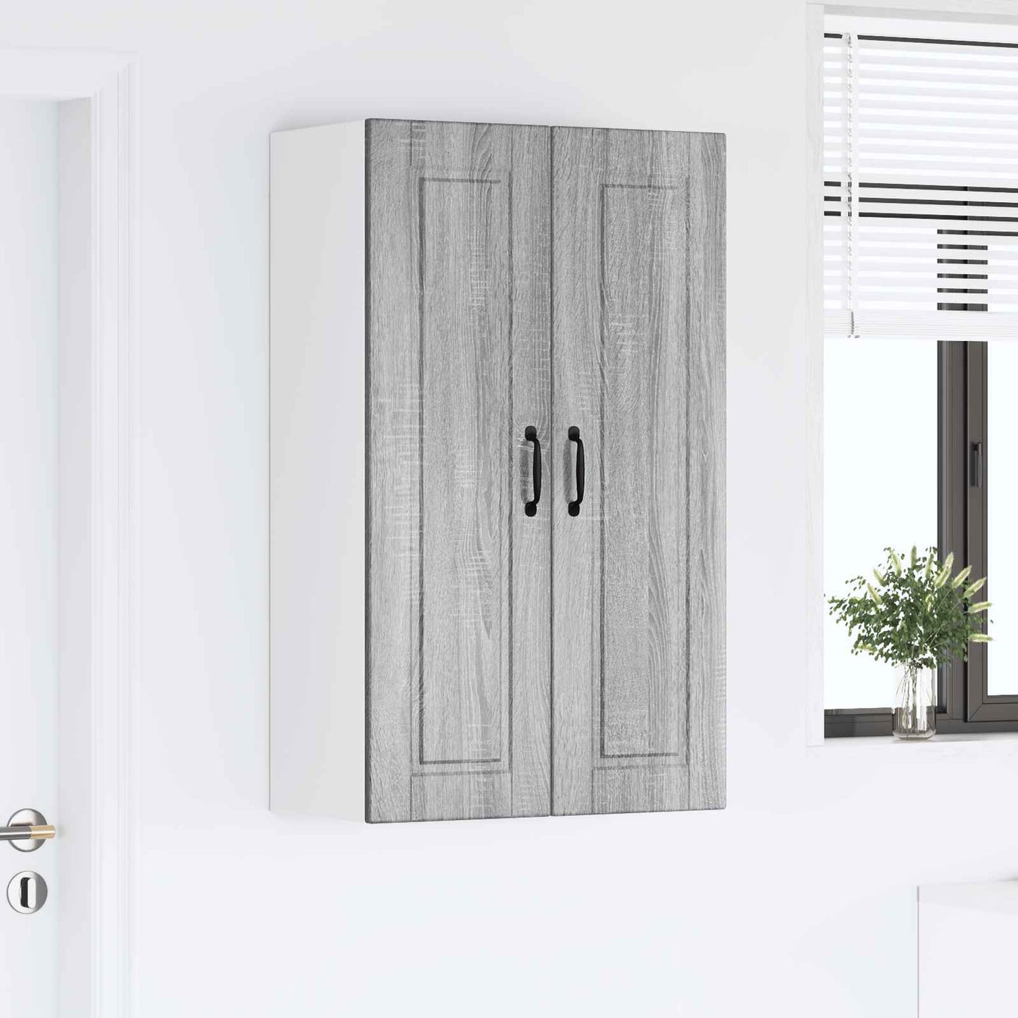 Wall Cabinet PORTO Grey Sonoma 60 x 31 x 100 cm Engineered Wood