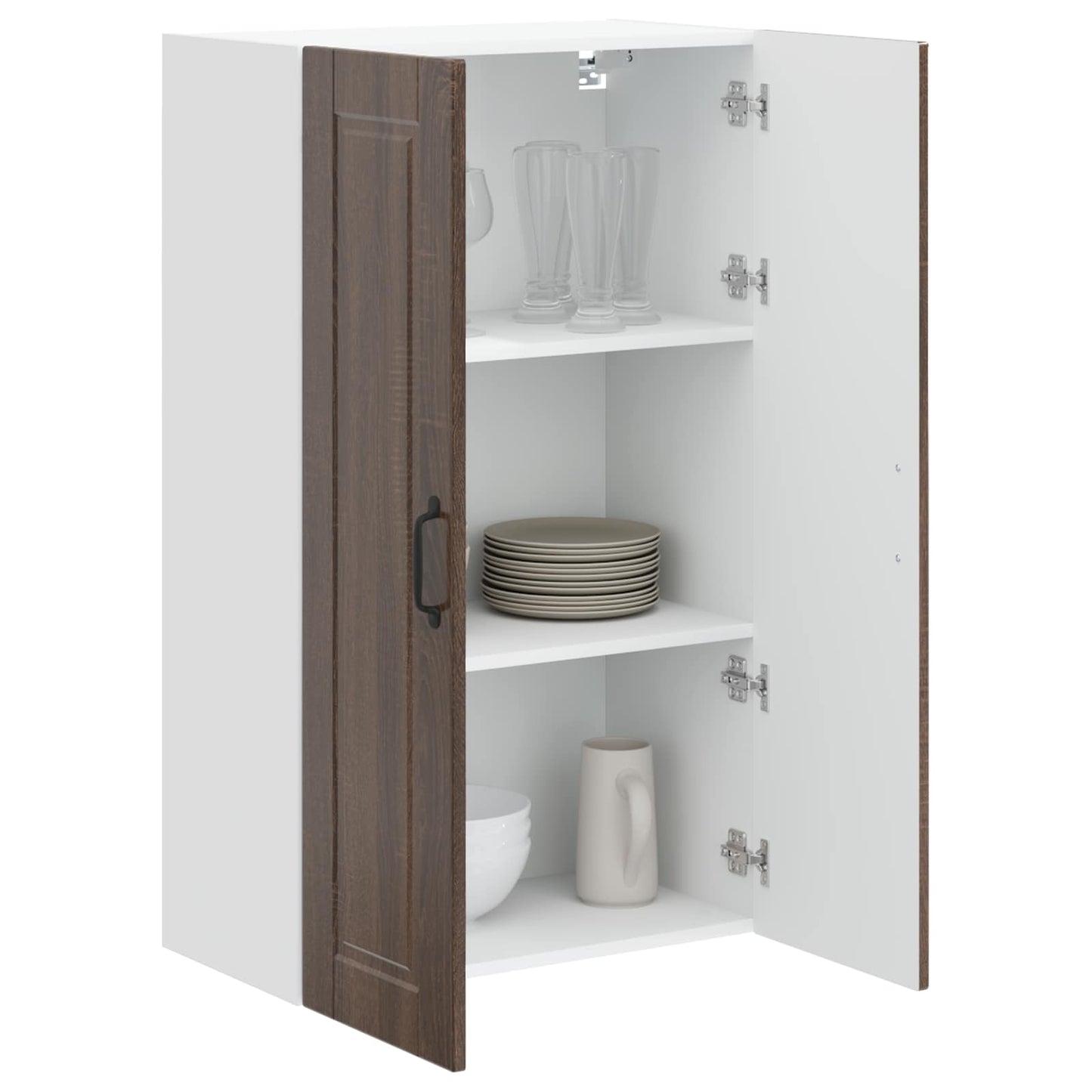 Wall Cabinet PORTO Brown Oak 60 x 31 x 100 cm Engineered Wood