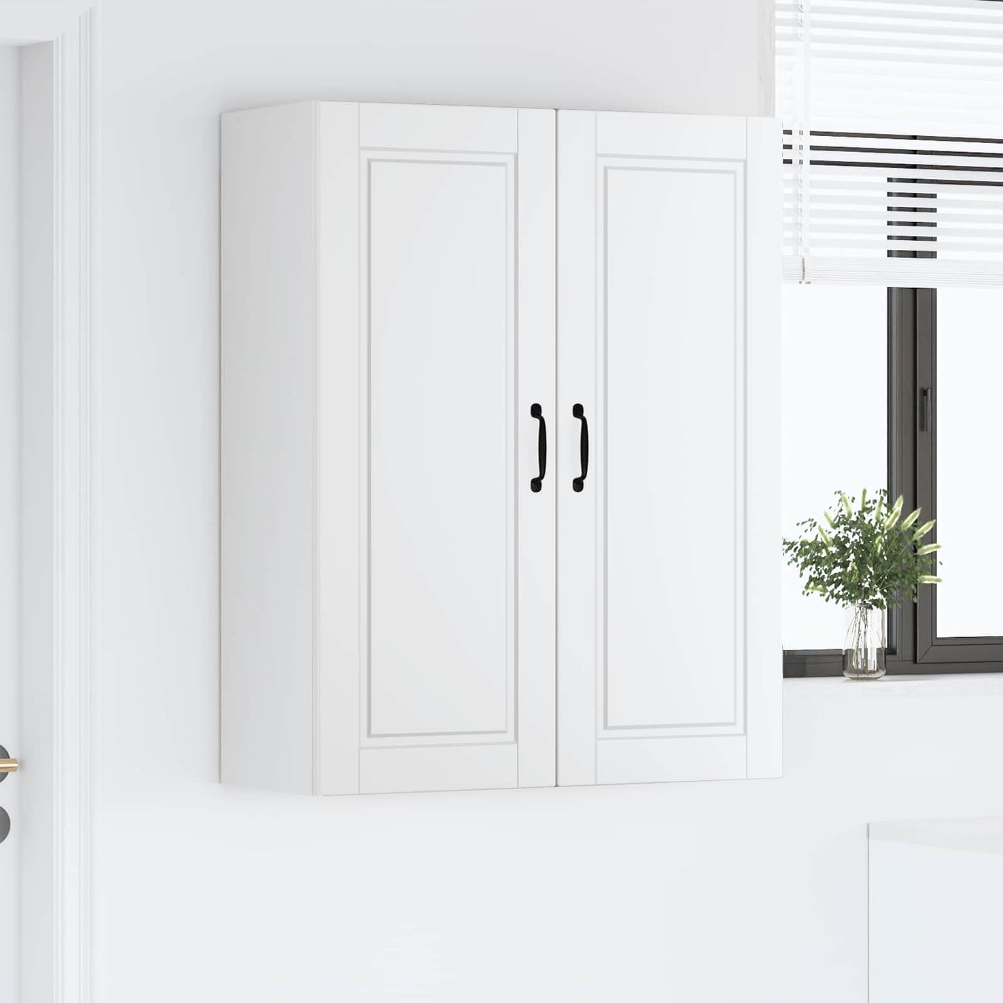 Wall Cabinet PORTO White 80 x 31 x 100 cm Engineered Wood
