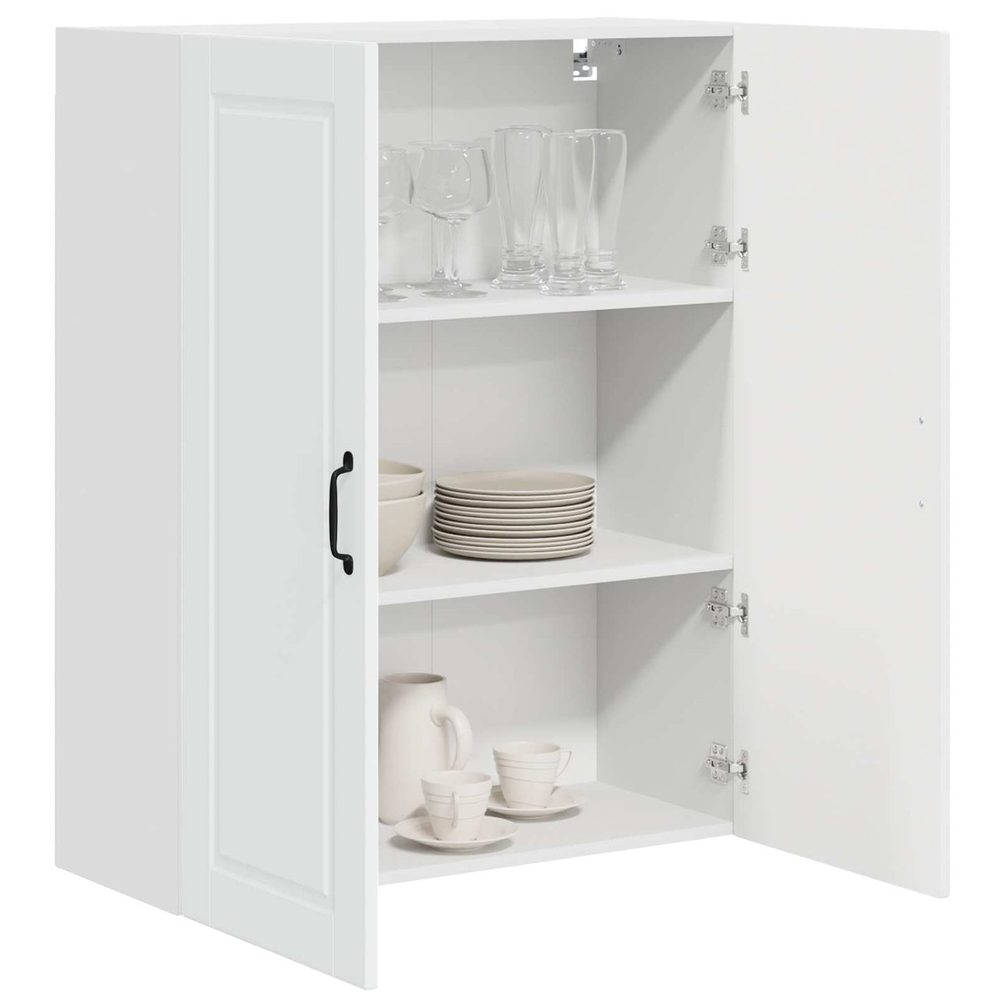 Wall Cabinet PORTO White 80 x 31 x 100 cm Engineered Wood