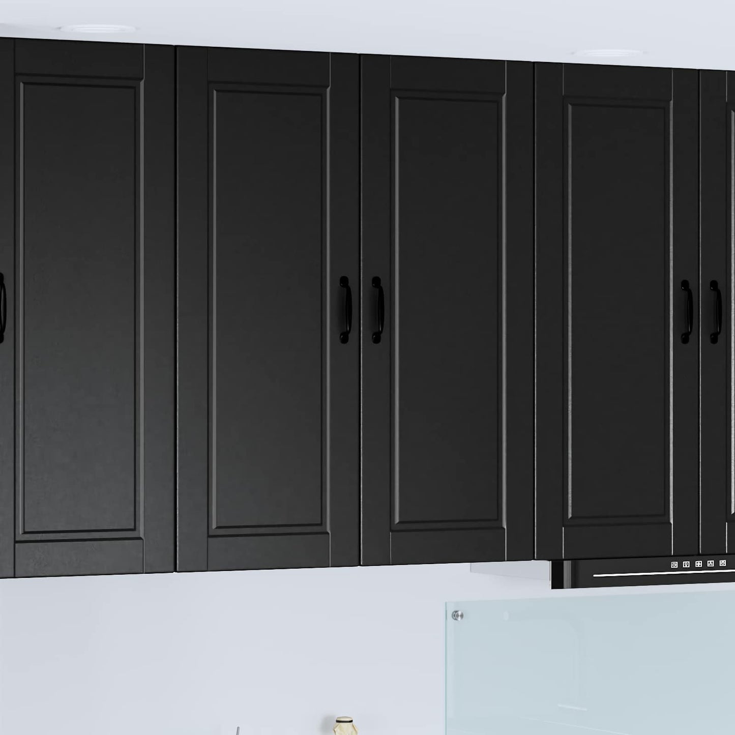 Wall Cabinet PORTO Black 80 x 31 x 100 cm Engineered Wood